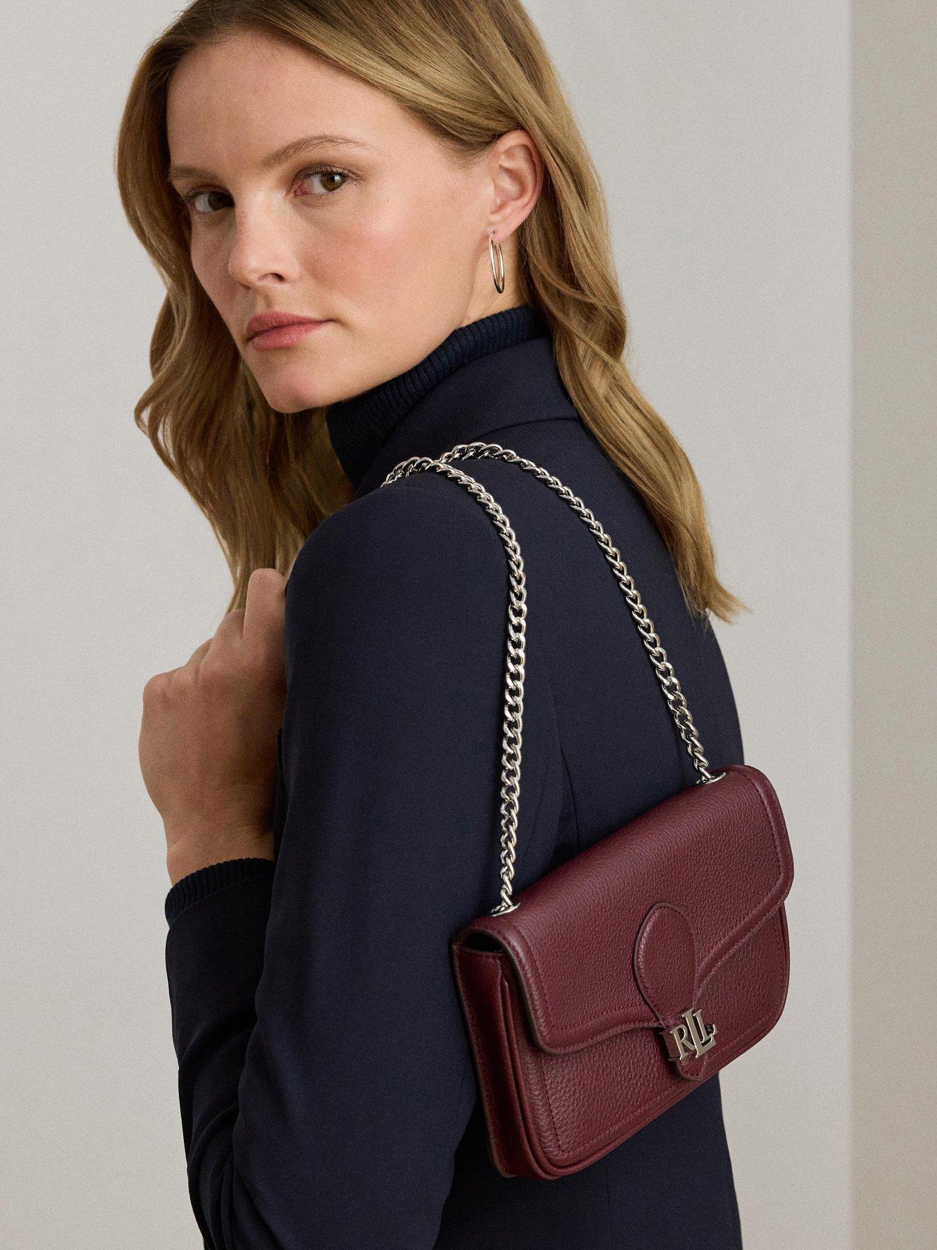  image of lauren-by-ralph-lauren-bradley-wallet-with-a-chain-dark-garnet