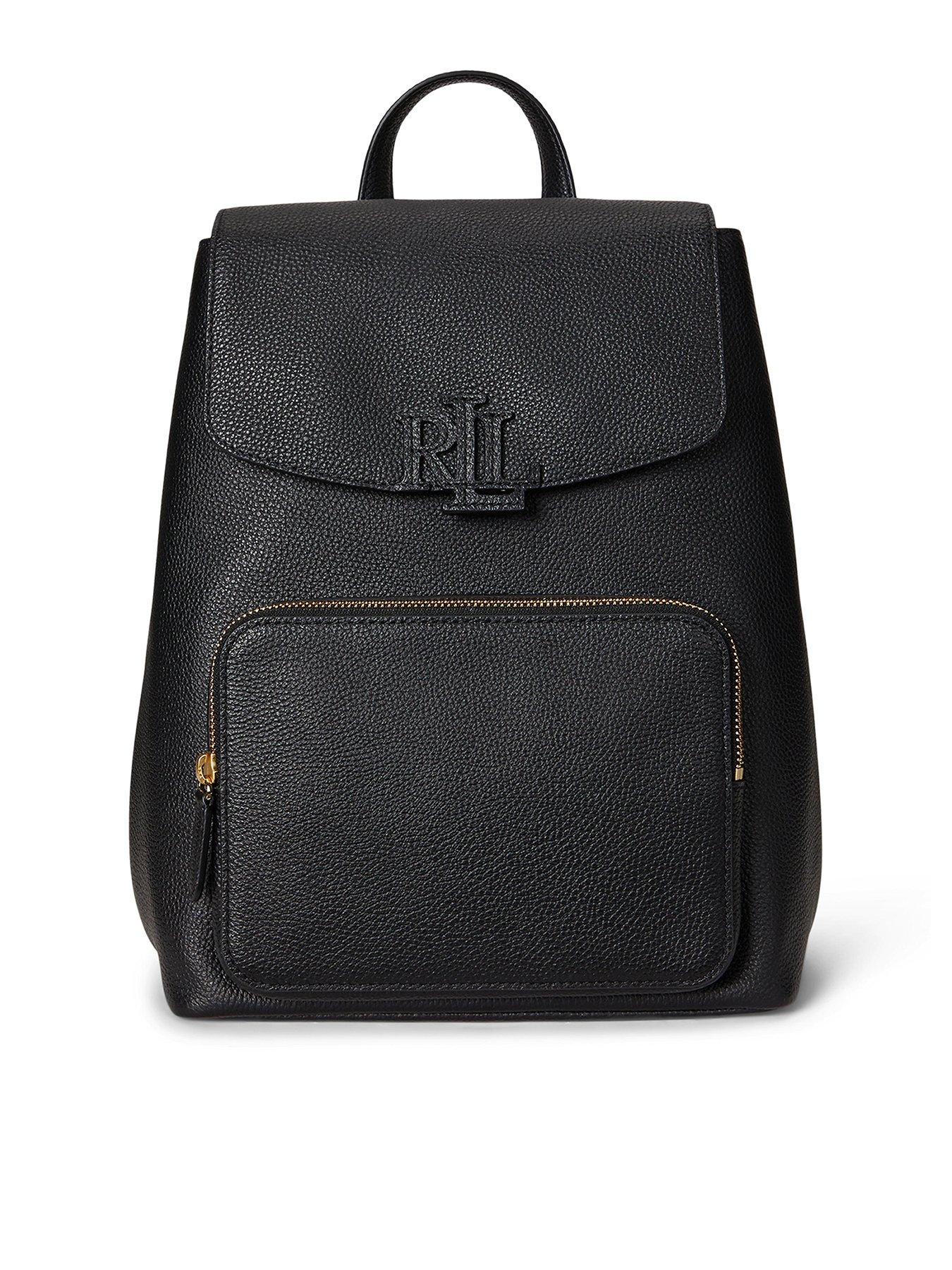 Image 1 of 4 of Lauren by Ralph Lauren Cameryn Medium Backpack - Black