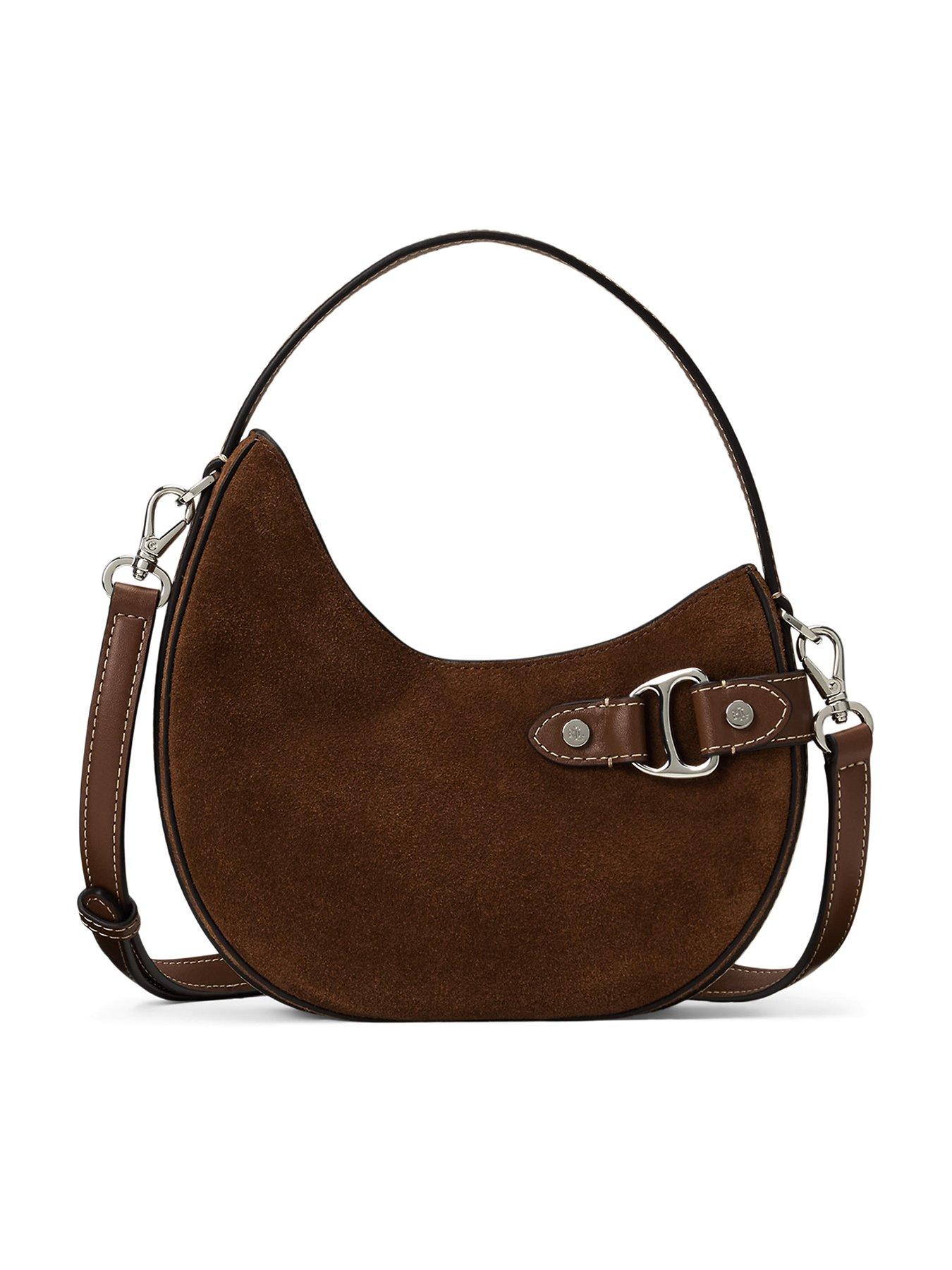 Lauren by Ralph Lauren Suede Small Tasha Cross Body Bag - Brown