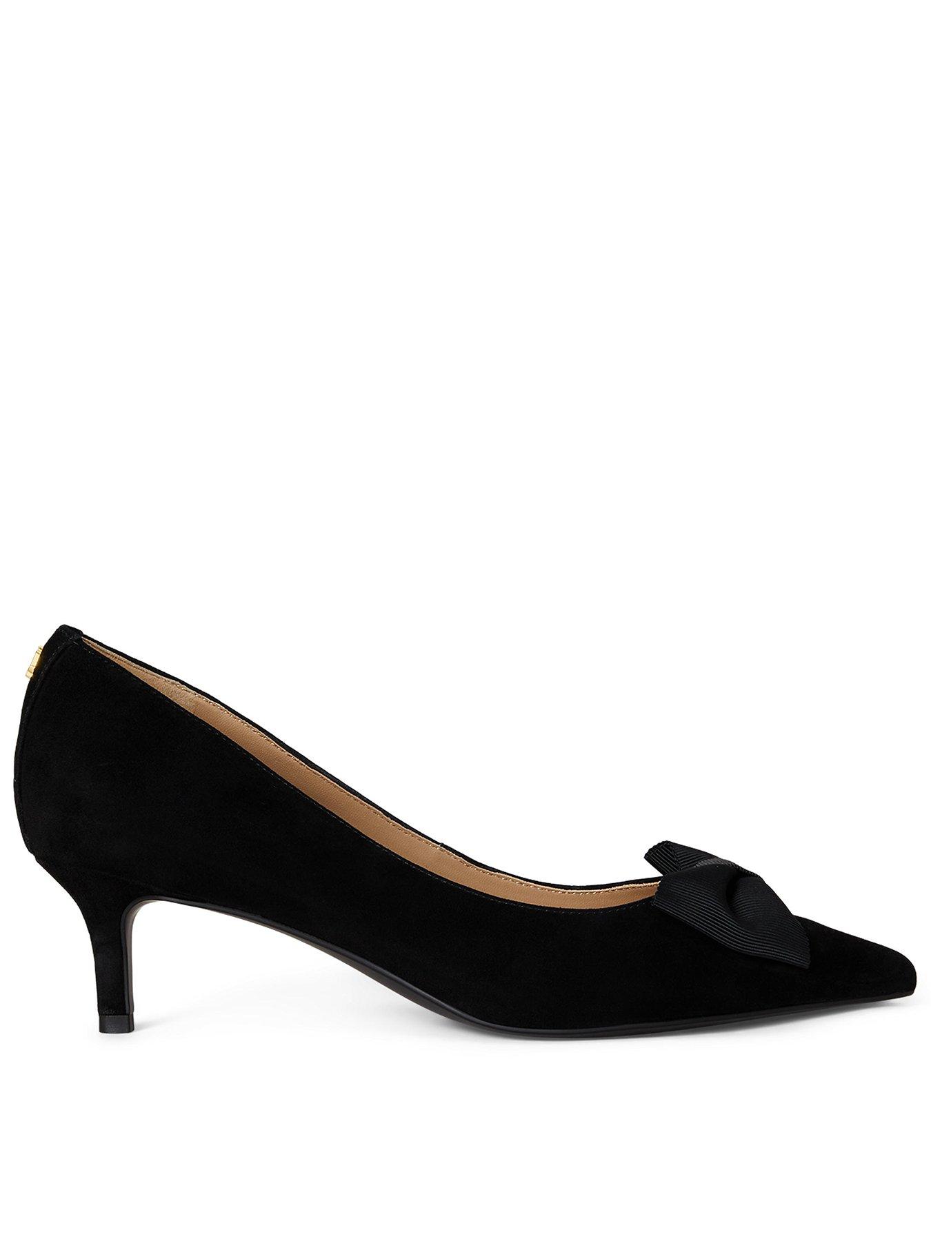 Lauren by Ralph Lauren Adrienne Bow Detail Closed Toe Pumps - Black