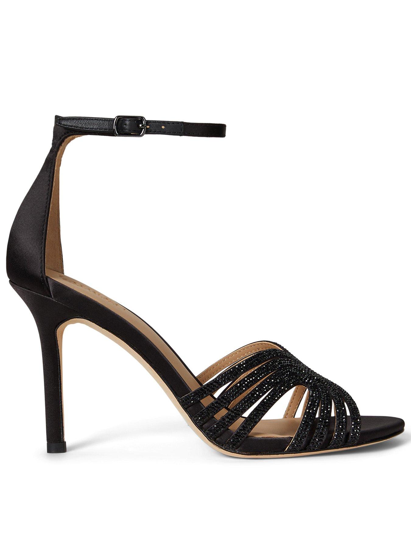 Image 1 of 4 of Lauren by Ralph Lauren Allie Strap Heels -Jet Black