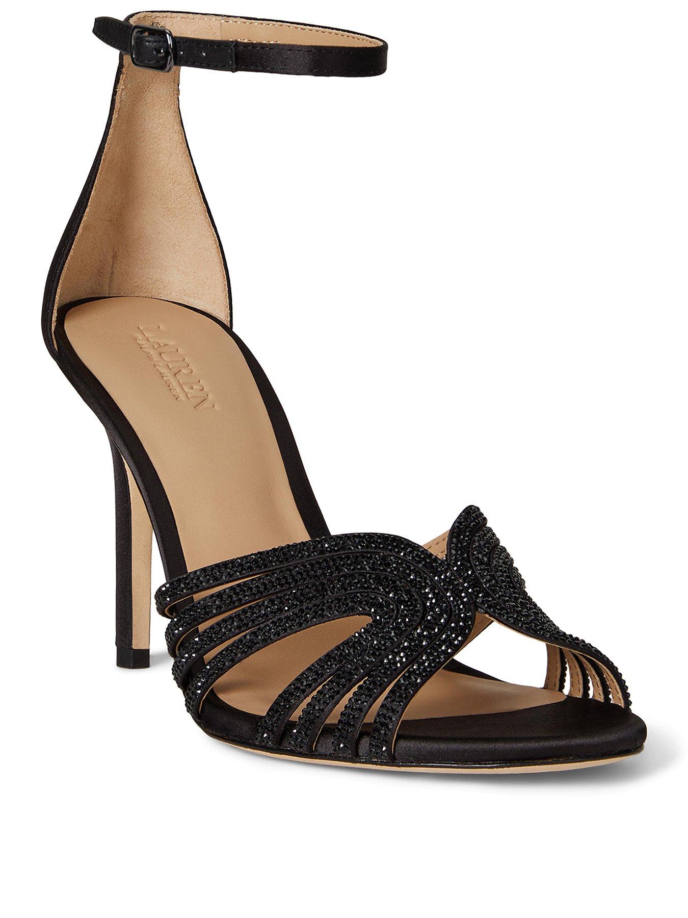 Image 2 of 4 of Lauren by Ralph Lauren Allie Strap Heels -Jet Black