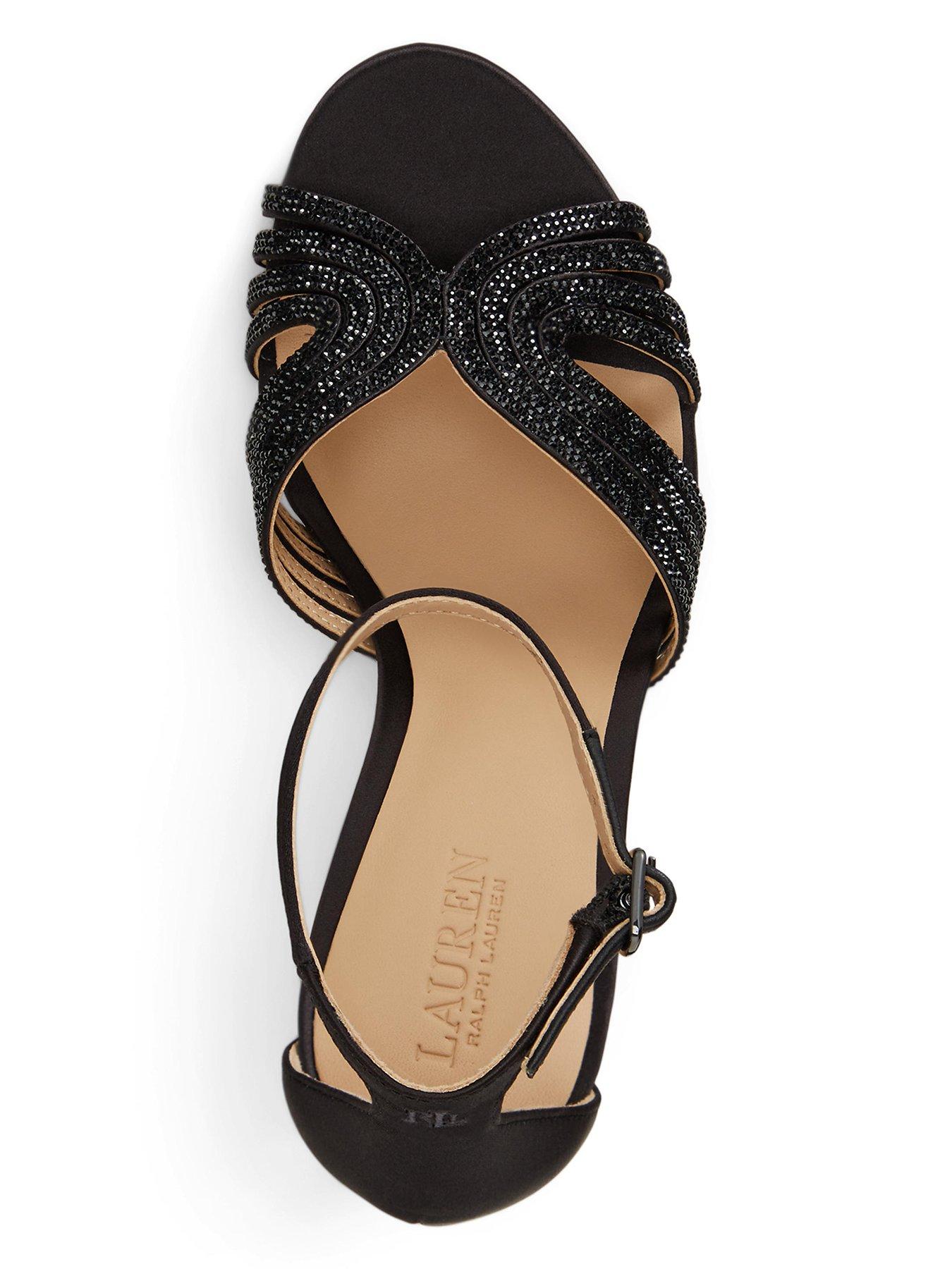 Image 4 of 4 of Lauren by Ralph Lauren Allie Strap Heels -Jet Black