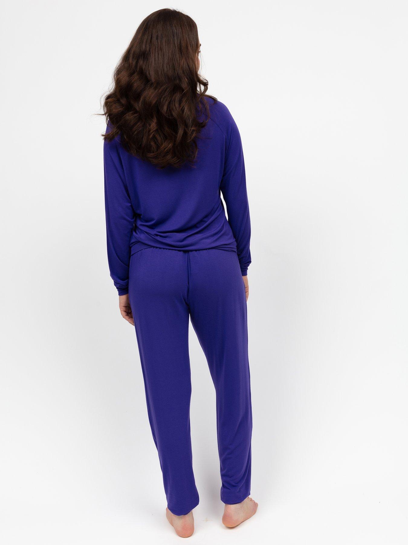 Image 2 of 4 of Cyberjammies Evolet Purple Slouch Jersey Long Sleeve Pyjama Set - Purple