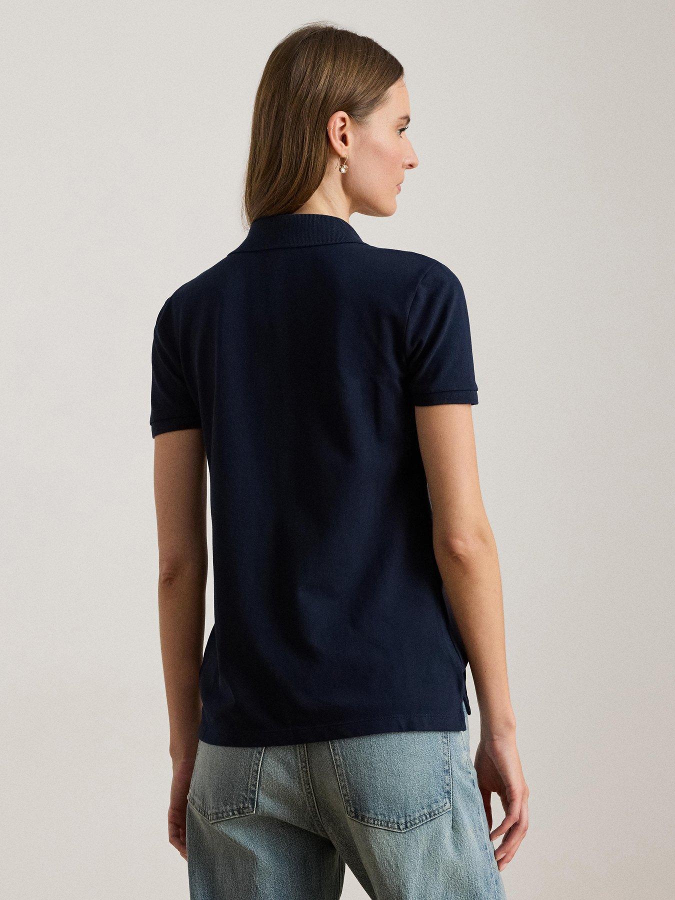 Image 2 of 4 of Lauren by Ralph Lauren Kiewick Short Sleeve Shirt - Navy
