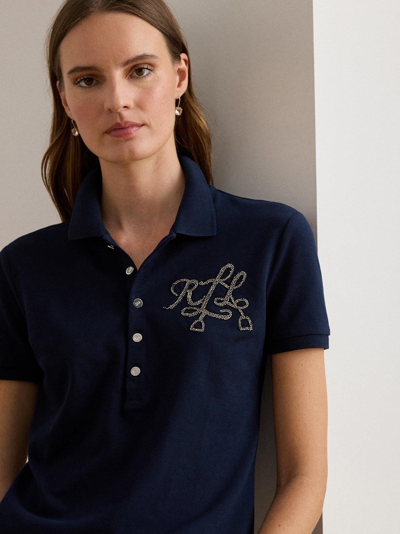 Image 4 of 4 of Lauren by Ralph Lauren Kiewick Short Sleeve Shirt - Navy