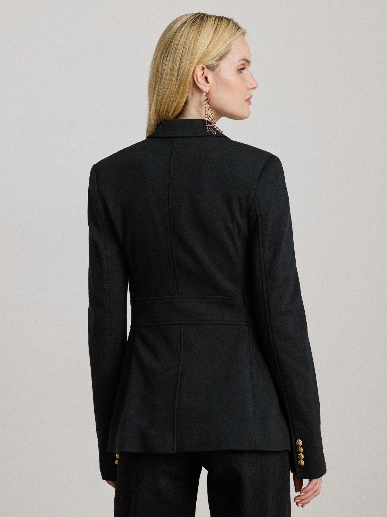  image of lauren-by-ralph-lauren-sinjon-blazer-black