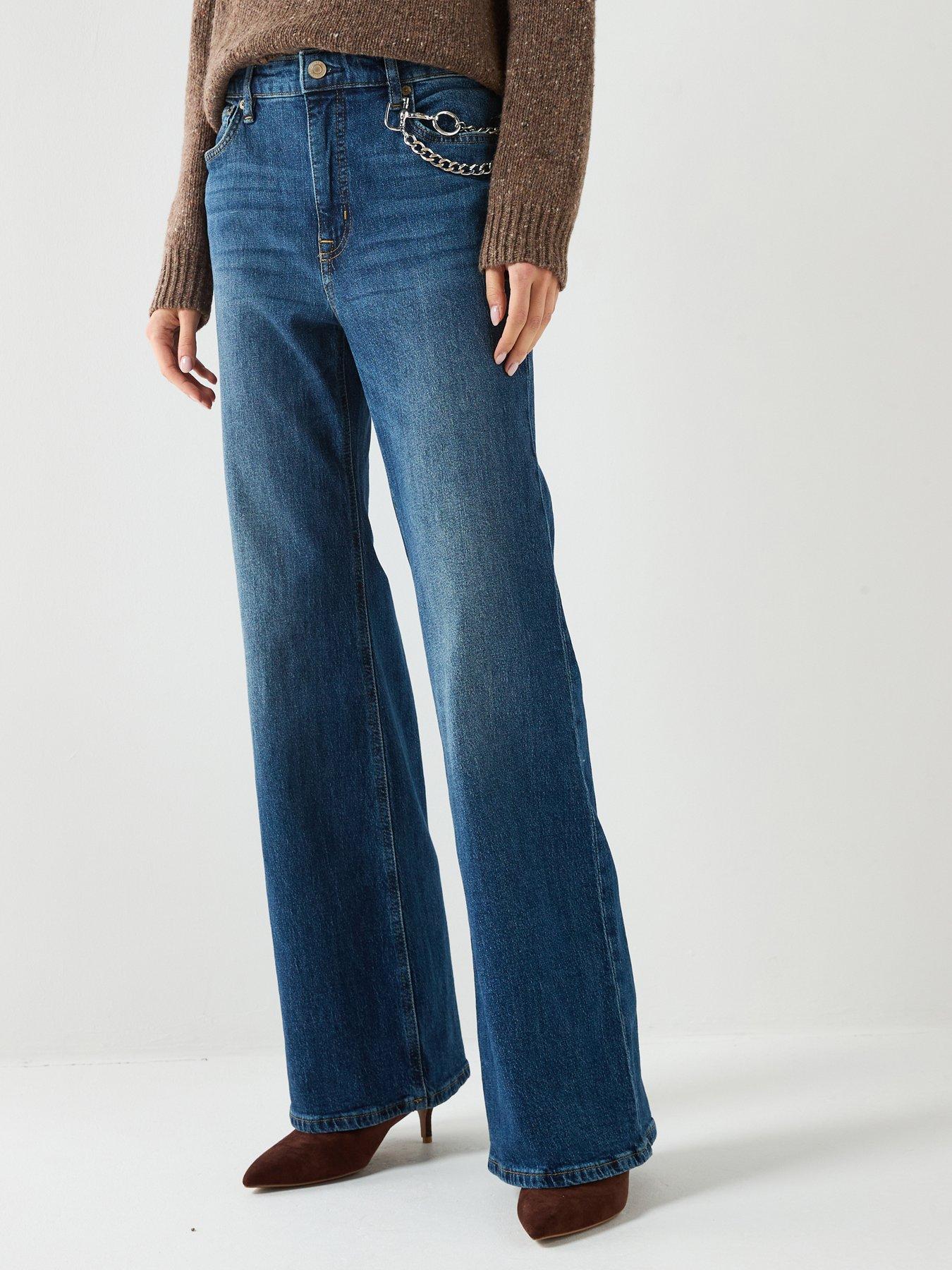  image of lauren-by-ralph-lauren-retro-flared-trousers-atecco-wash