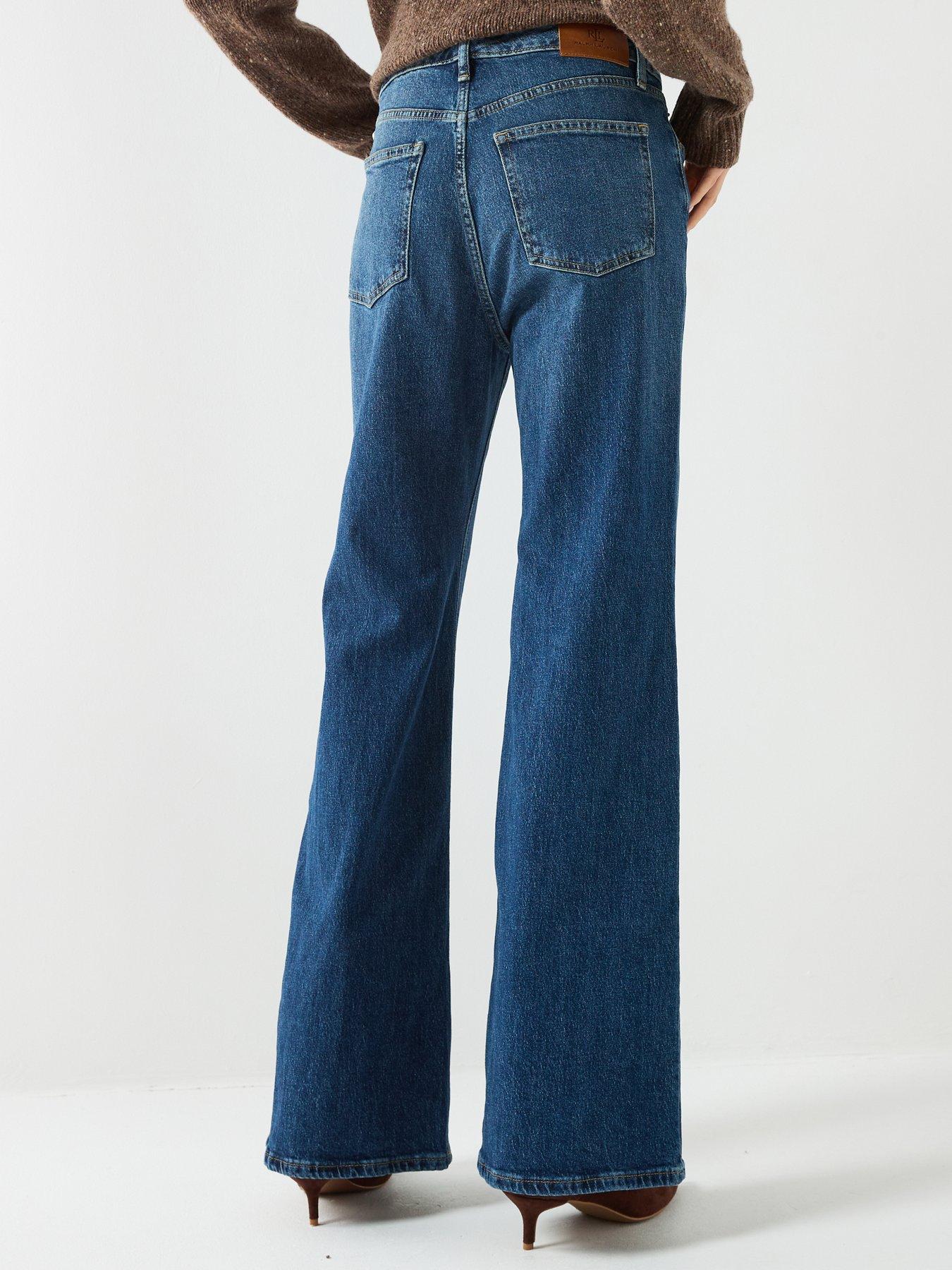  image of lauren-by-ralph-lauren-retro-flared-trousers-atecco-wash