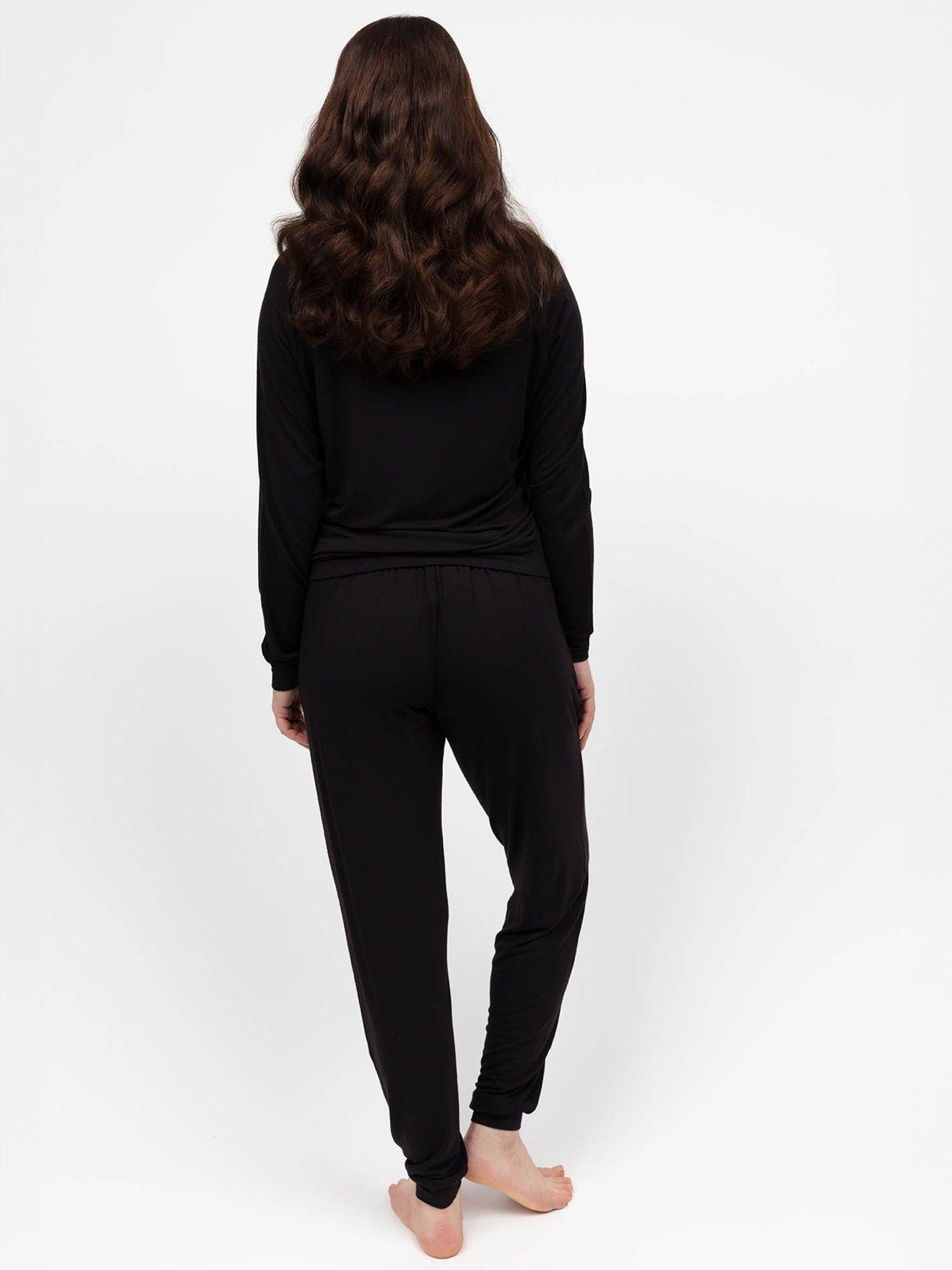 Image 2 of 4 of Cyberjammies Slouch Jersey Long Sleeve Pyjama Set - Bonnie Black