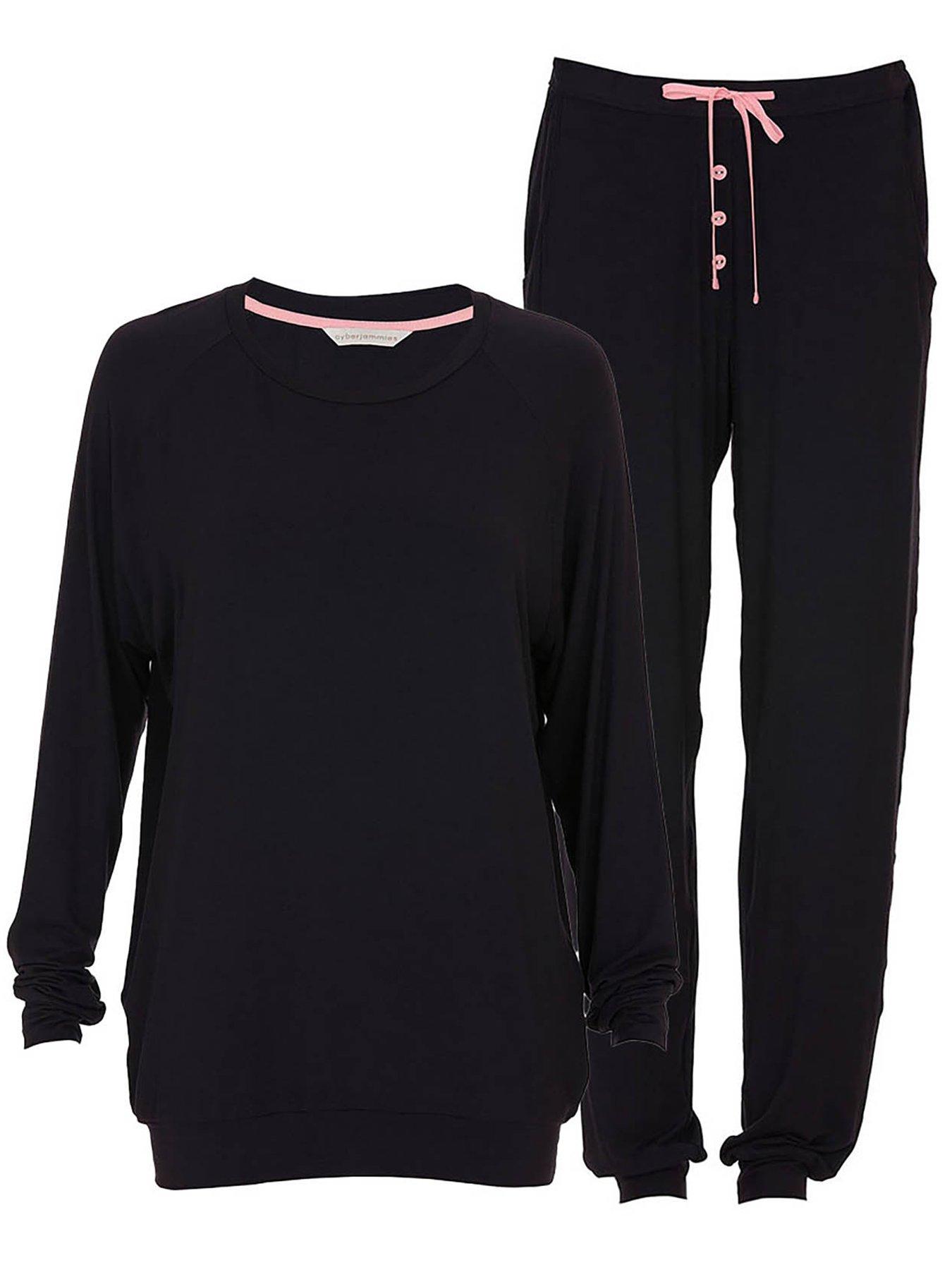 Image 4 of 4 of Cyberjammies Slouch Jersey Long Sleeve Pyjama Set - Bonnie Black