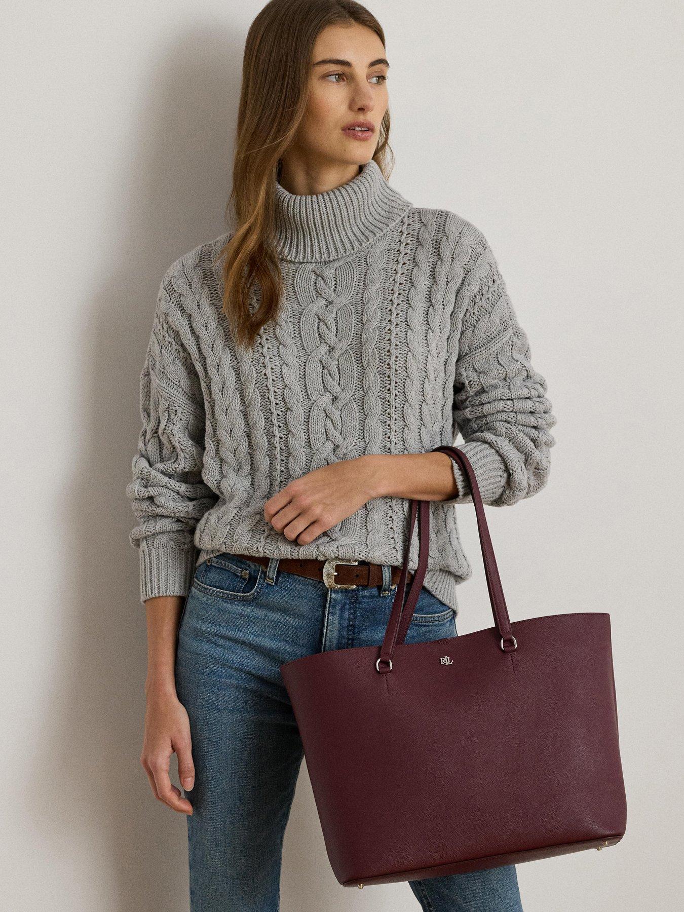  image of lauren-by-ralph-lauren-karly-large-tote-bag-dark-garnet