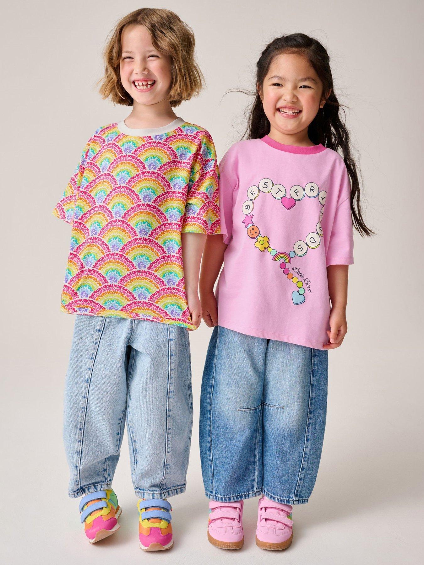  image of little-bird-girls-2-pack-best-friends-t-shirts-multi