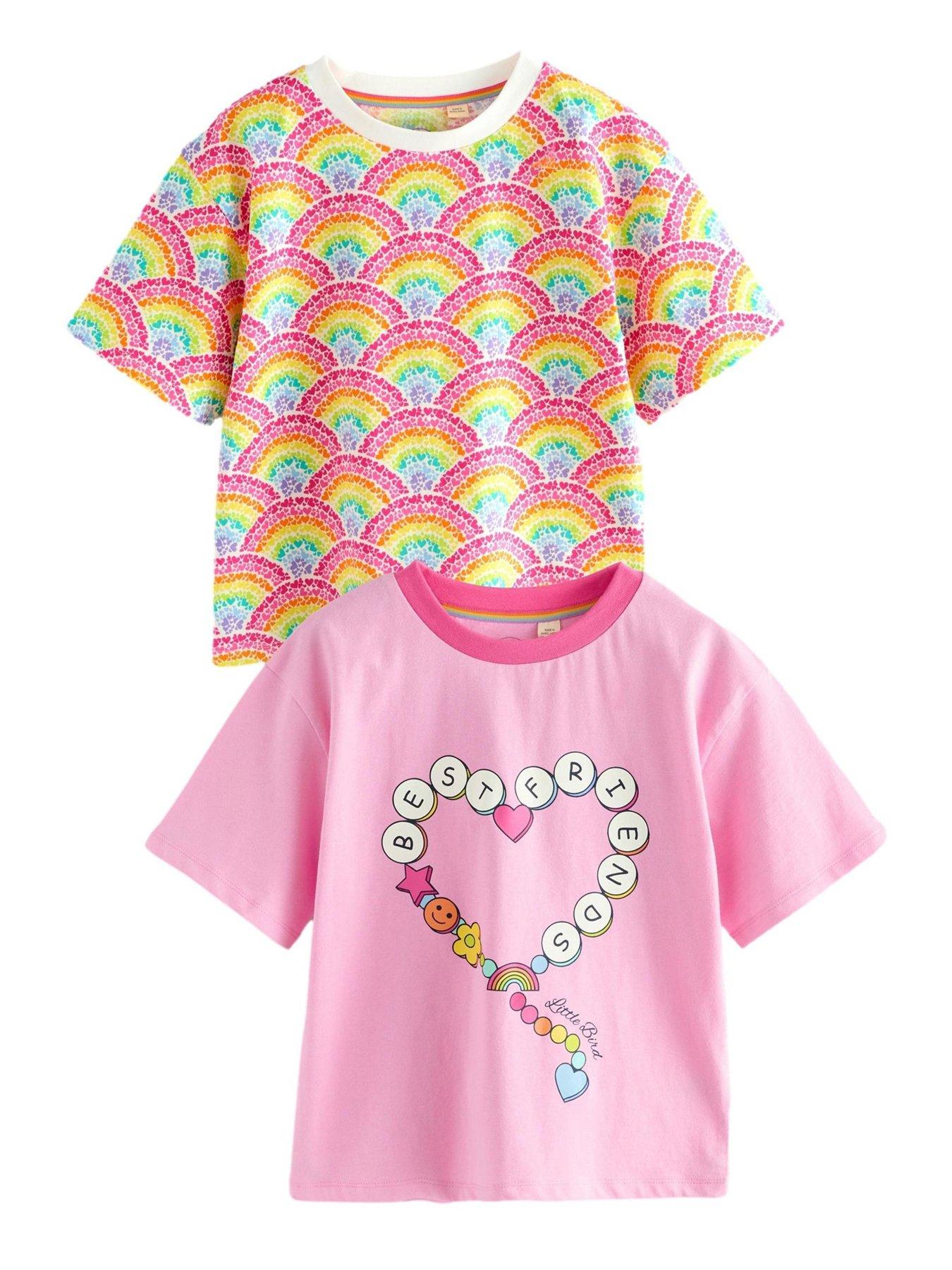  image of little-bird-girls-2-pack-best-friends-t-shirts-multi