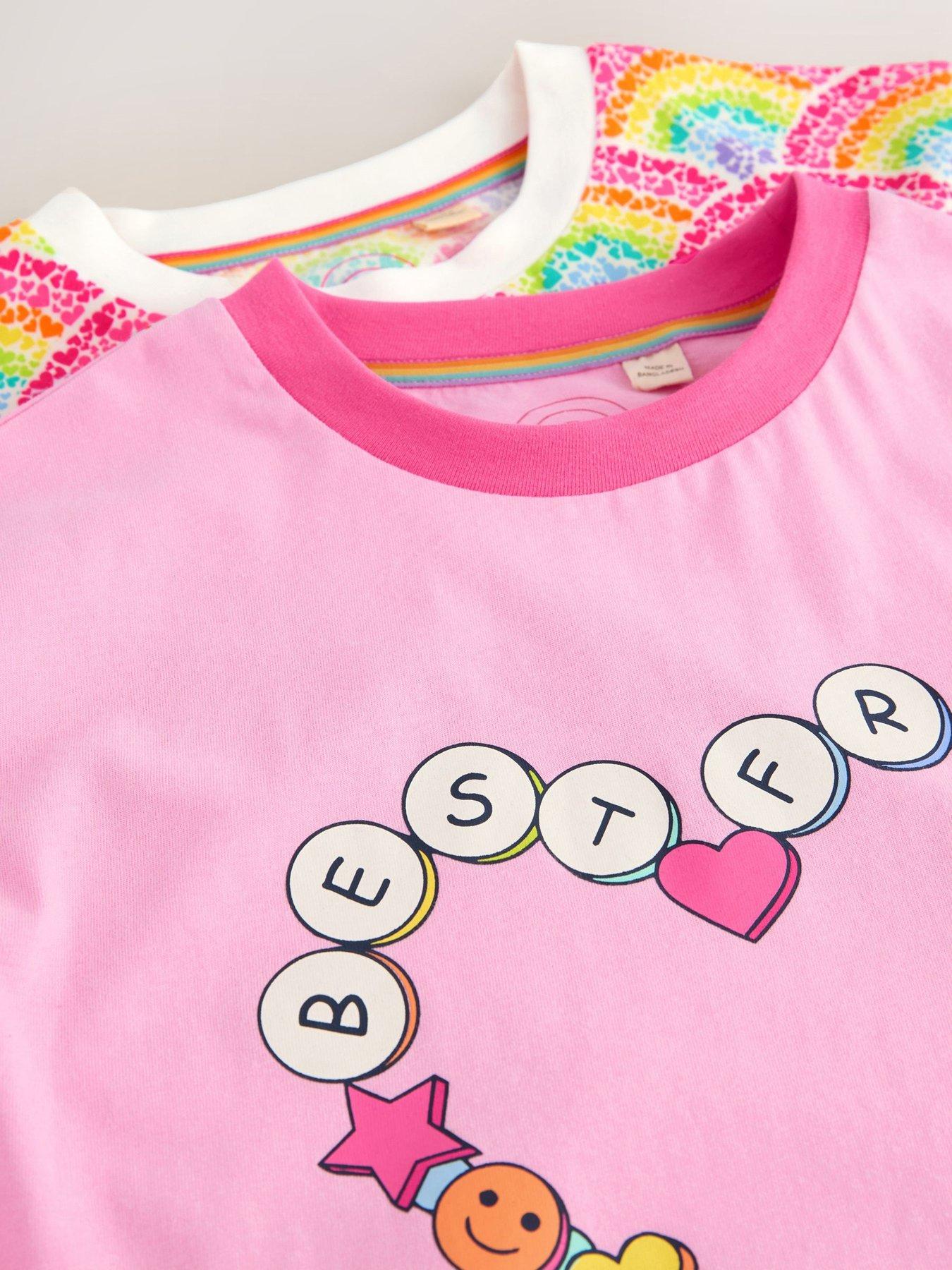  image of little-bird-girls-2-pack-best-friends-t-shirts-multi