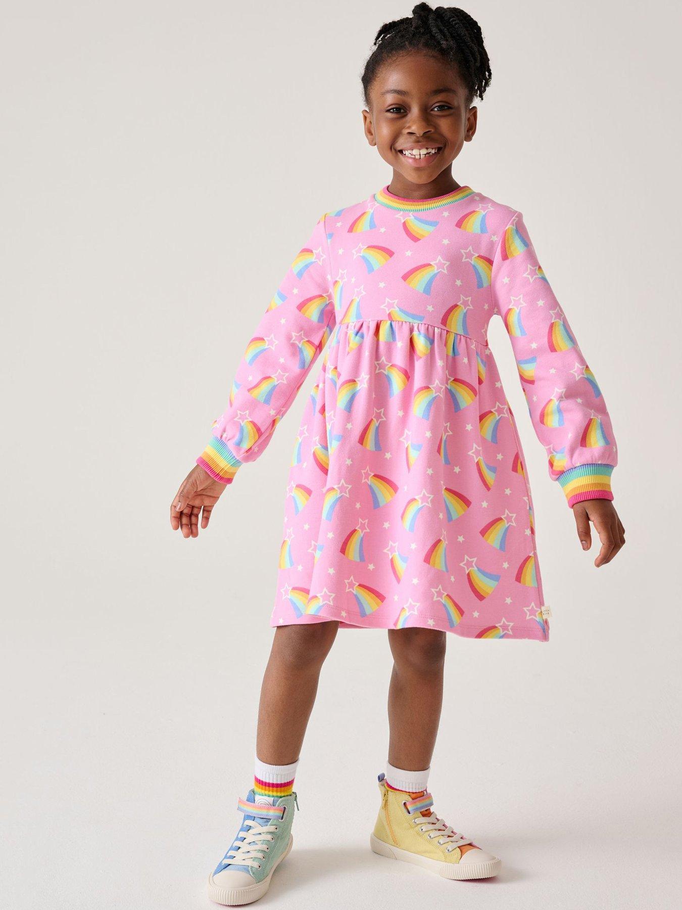 undefined Girls Star Sweater Dress - Pink