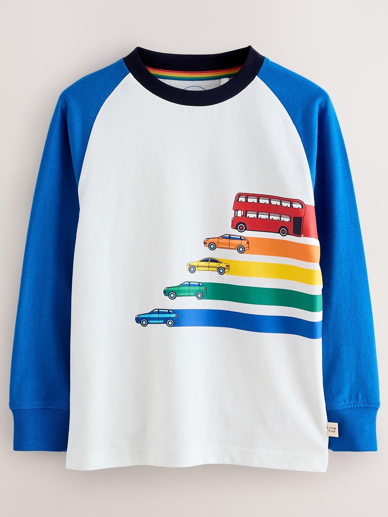 Little Bird Boys Vehicles T-shirt - Blue