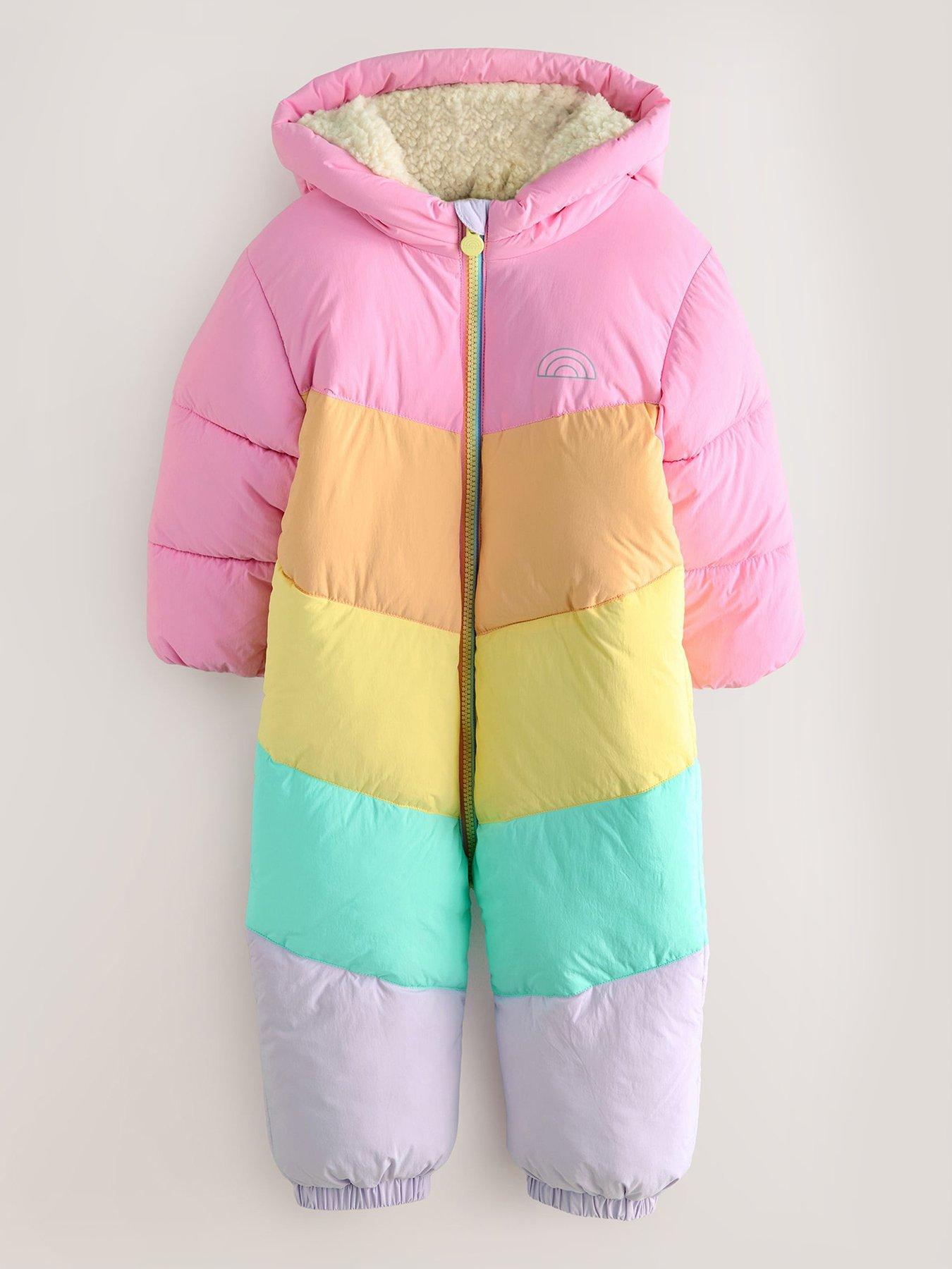 Little Bird Girls Rainbow Pastel Snowsuit - Multi