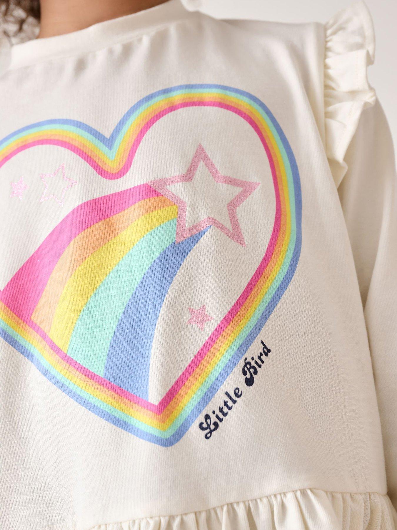  image of little-bird-girls-heart-t-shirt-and-legging-set-multi