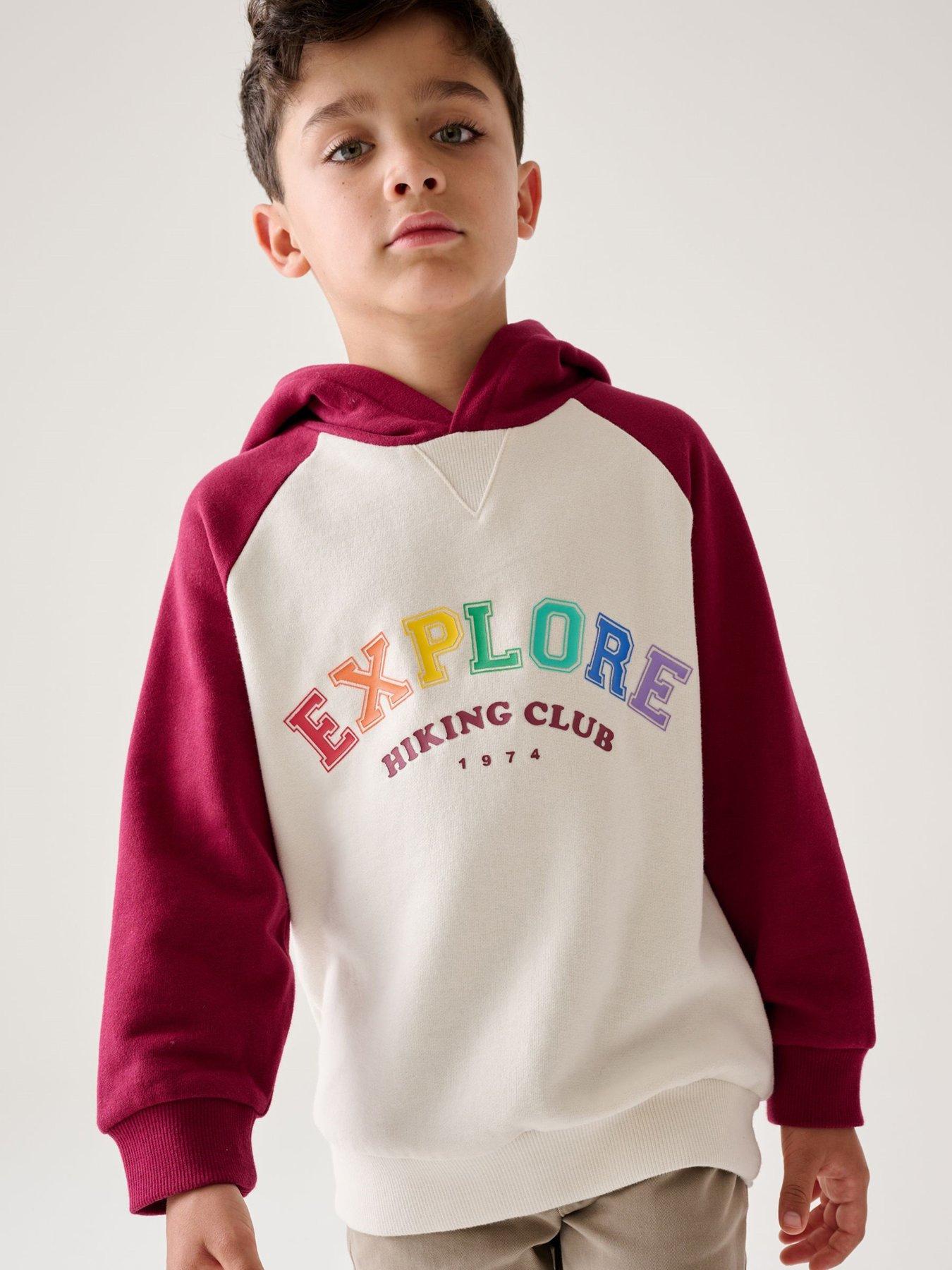 Image 3 of 6 of Little Bird Boys Explore Rainbow Hoodie - Red