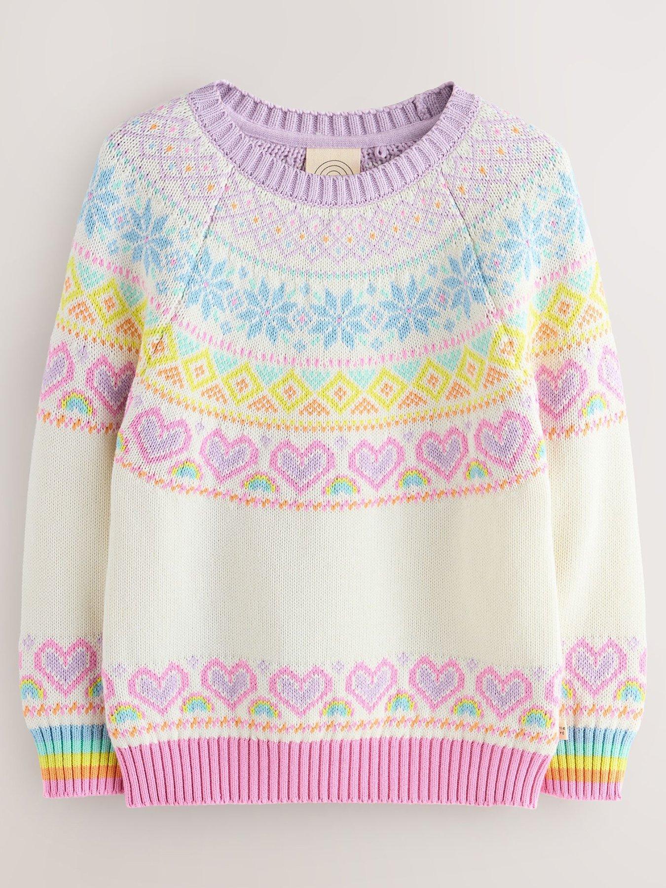  image of little-bird-girls-pastel-knitted-jumper-white