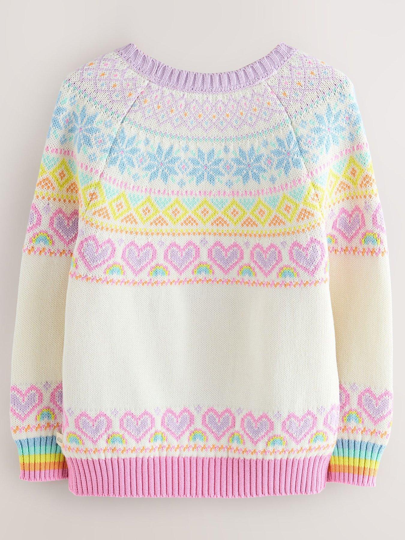  image of little-bird-girls-pastel-knitted-jumper-white