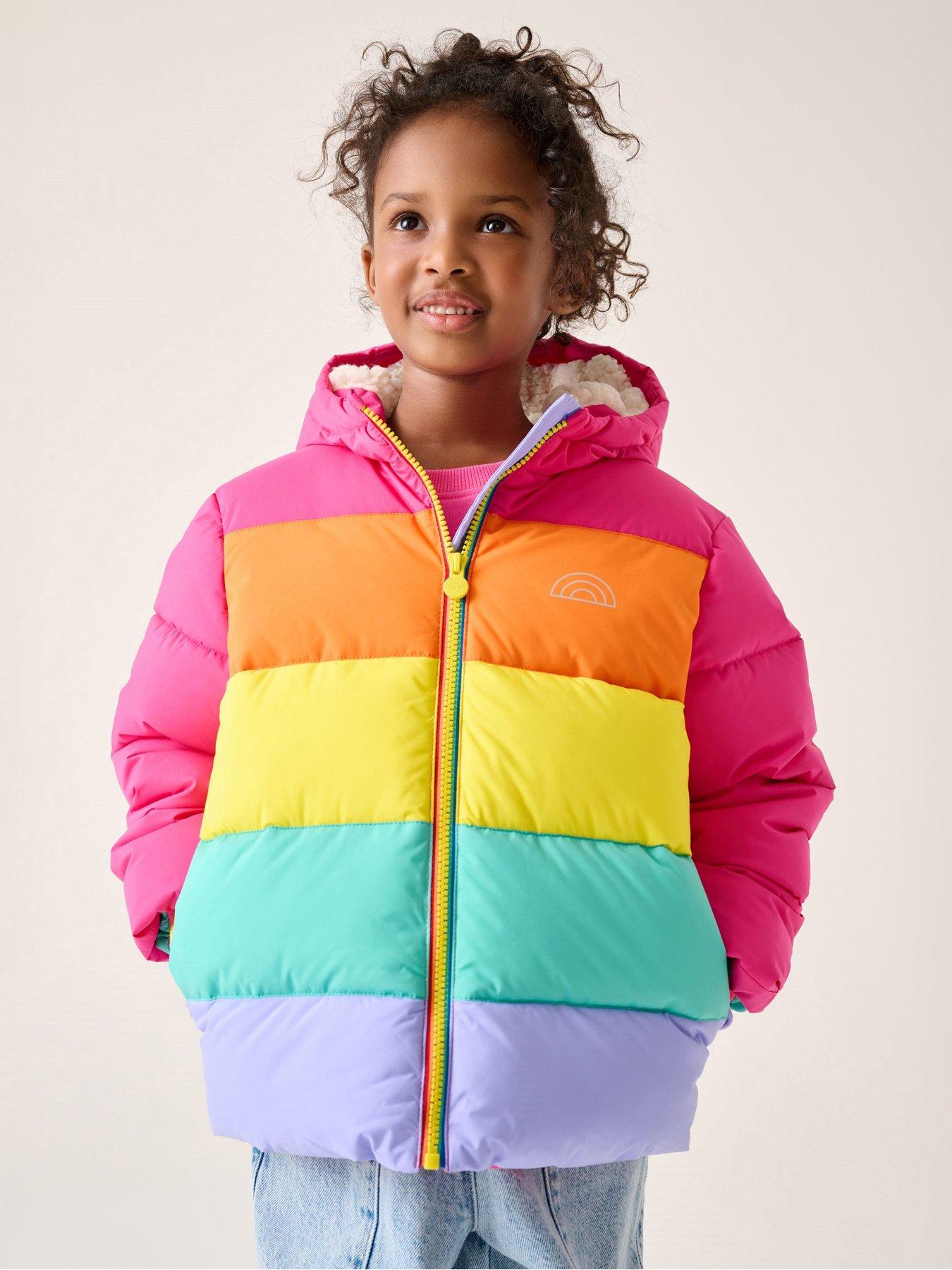 Little Bird Girls Rainbow Padded Coat Multi Littlewoods
