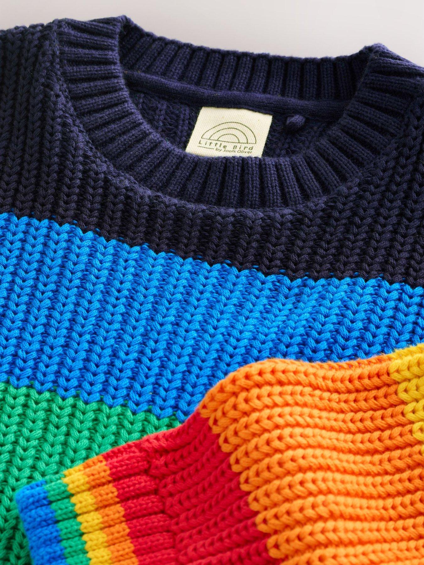 Image 3 of 5 of Little Bird Boys Rainbow Stripe Jumper - Multi