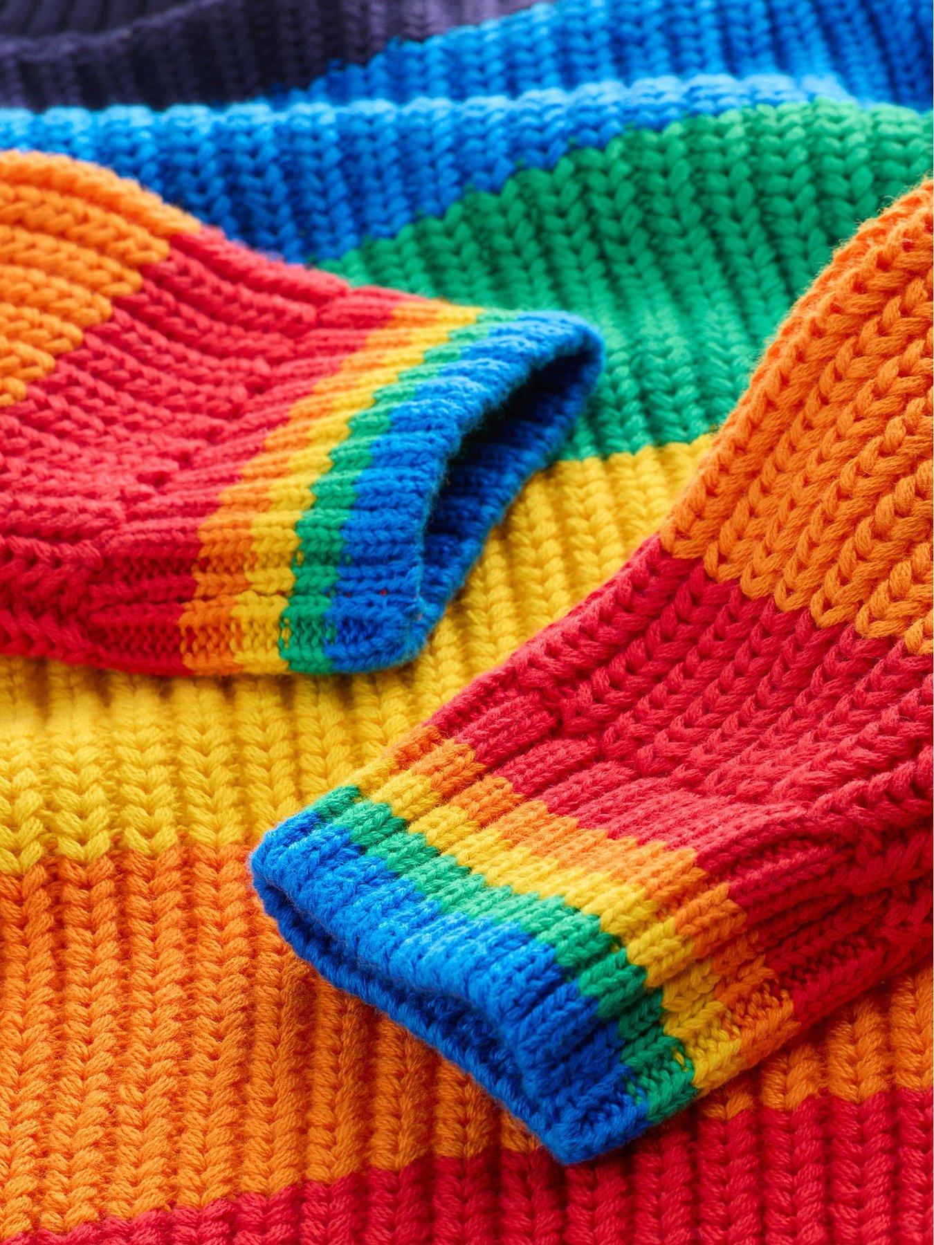 Image 4 of 5 of Little Bird Boys Rainbow Stripe Jumper - Multi