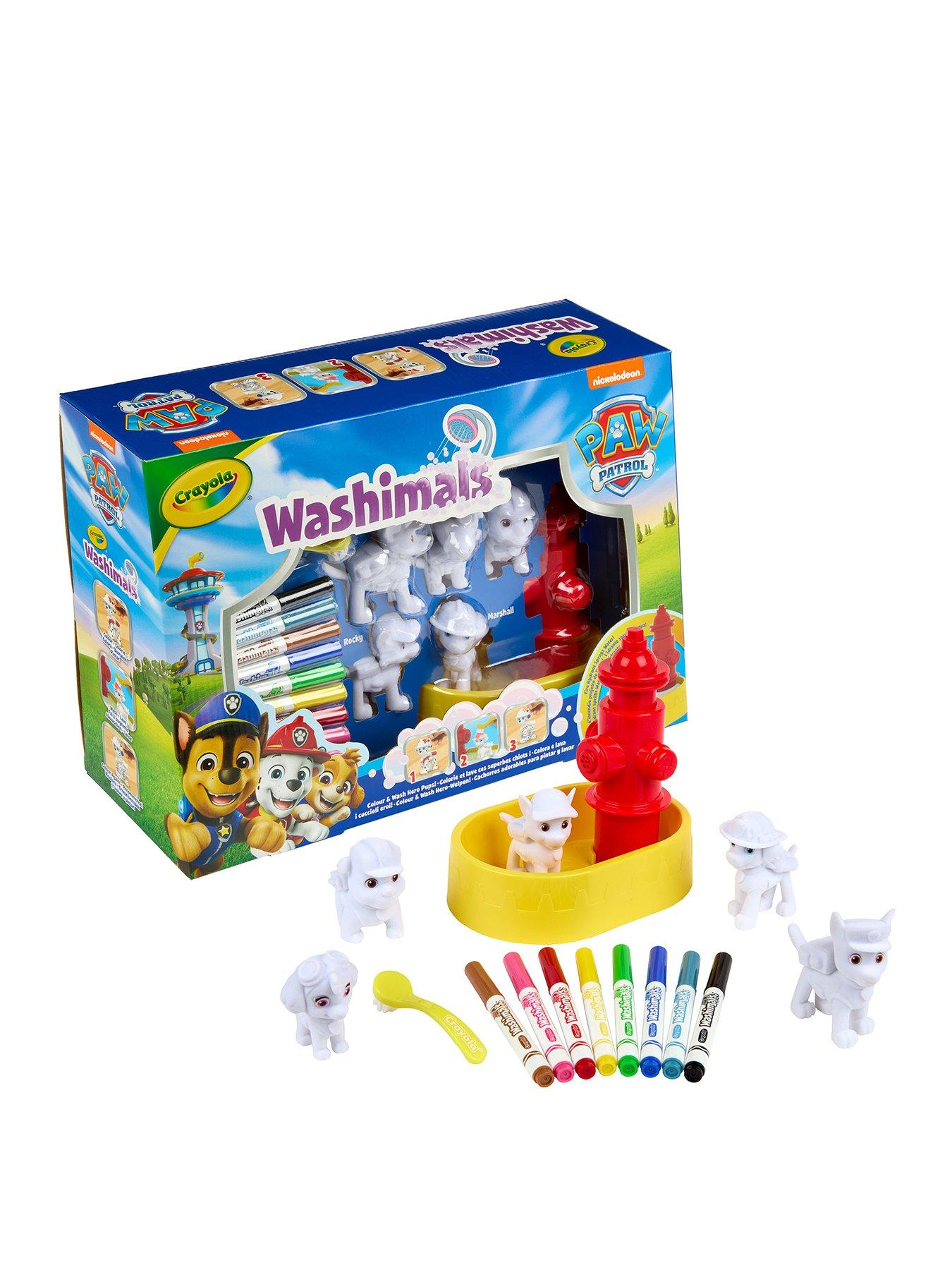  image of crayola-washimals-paw-patrol-with-5-characters-6-markersnbspand-a-water-sprayingnbspfire-hydrant