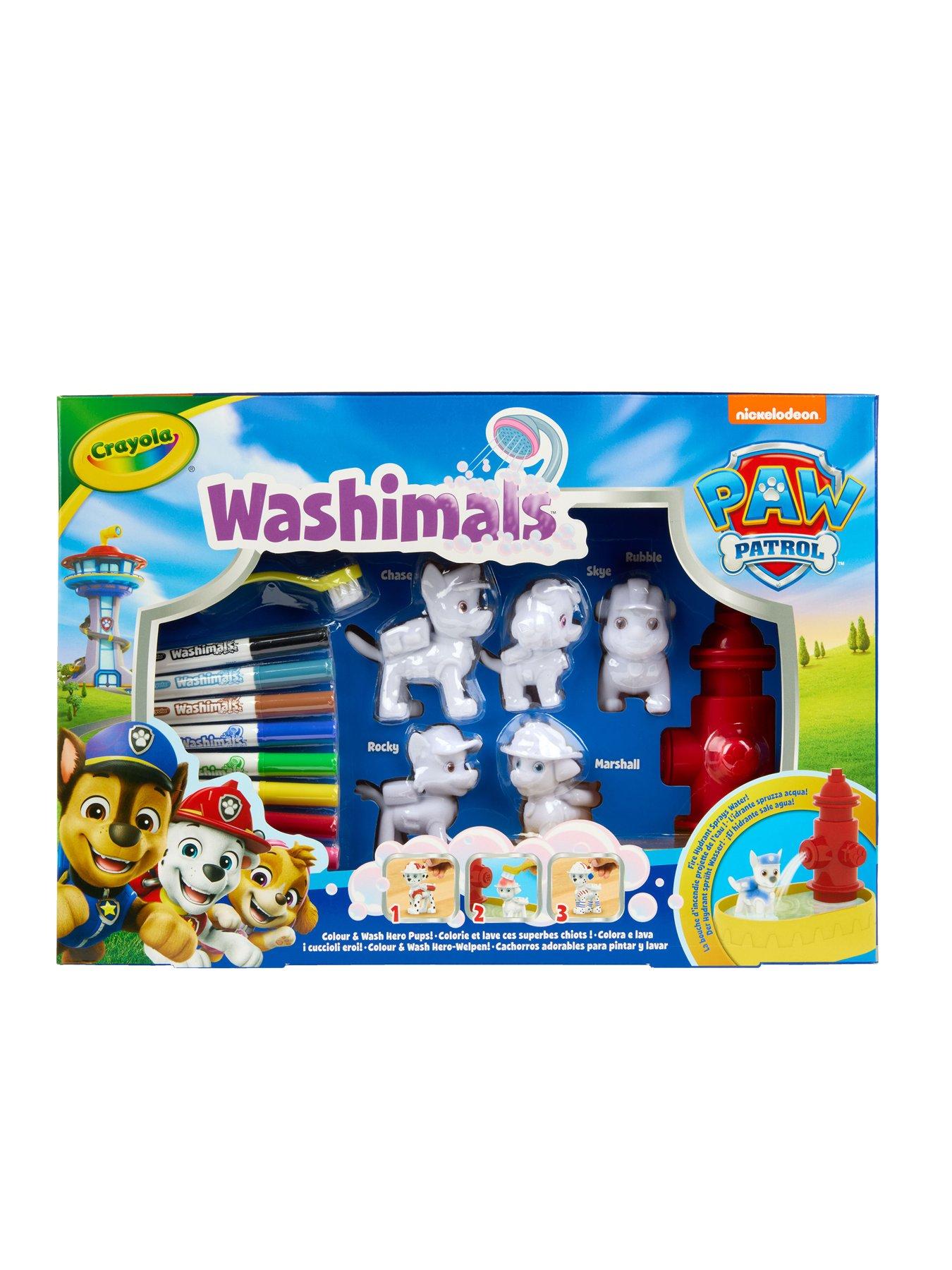  image of crayola-washimals-paw-patrol-with-5-characters-6-markersnbspand-a-water-sprayingnbspfire-hydrant