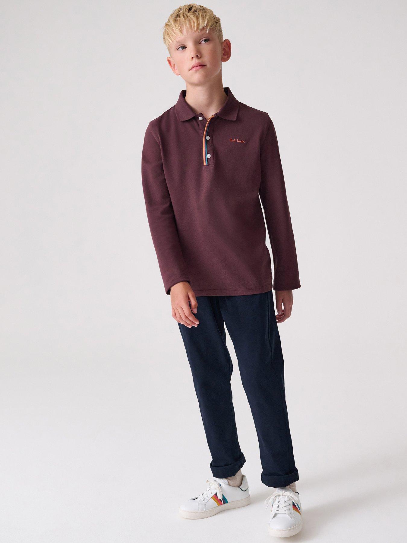 Image 4 of 5 of Paul Smith Junior Boys Polo Shirt - Dark Red