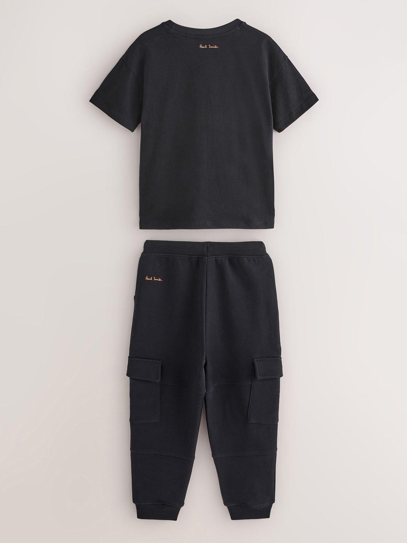  image of paul-smith-junior-boys-t-shirt-amp-jogger-set-black