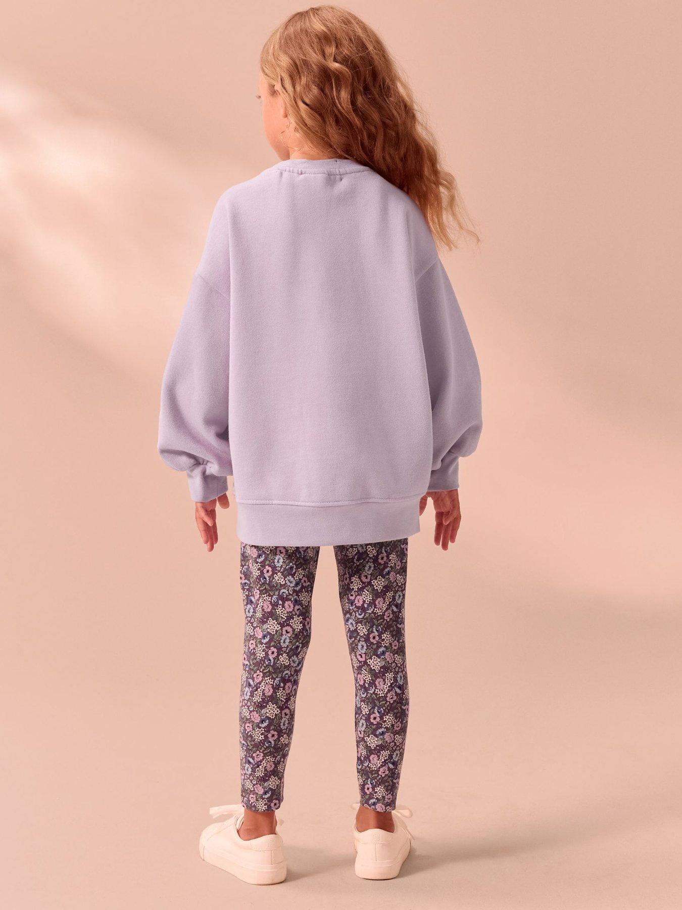 Image 2 of 7 of Laura Ashley Girls 2 Piece Legging Set - Lilac