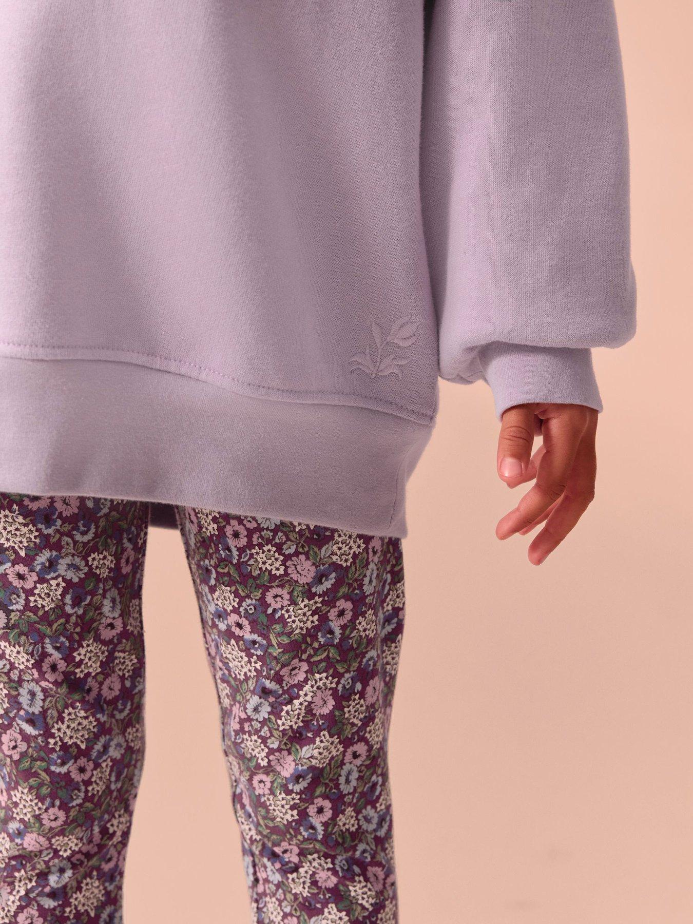 Image 7 of 7 of Laura Ashley Girls 2 Piece Legging Set - Lilac