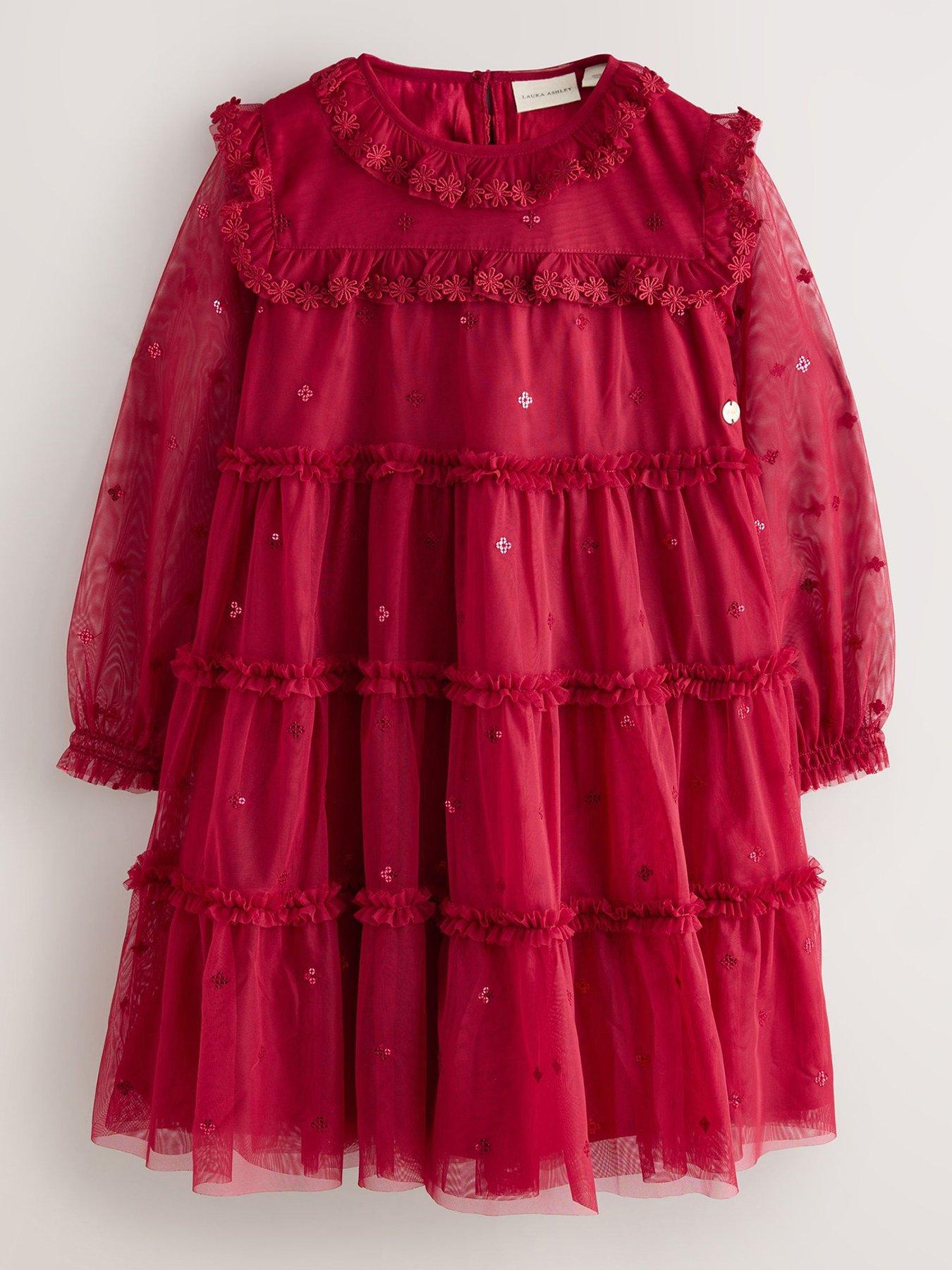 undefined Girls Sequin Occasion Dress - Red