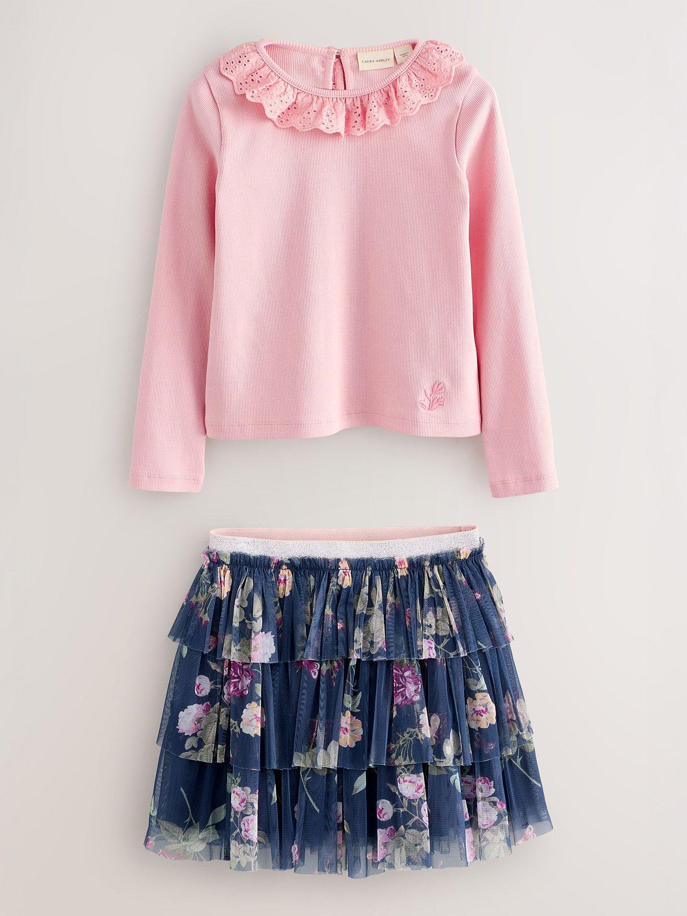undefined Kids Top Skirt Set - Pink