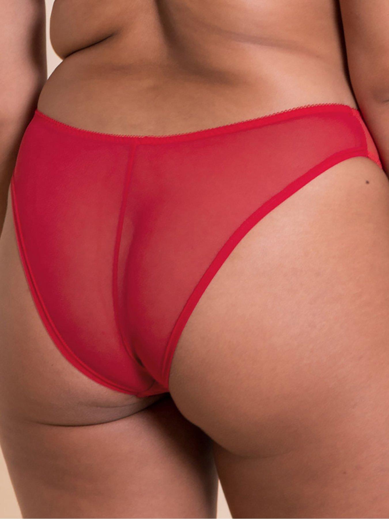 stillFront image of curvy-kate-pucker-up-brazilian-brief-lipstick-red