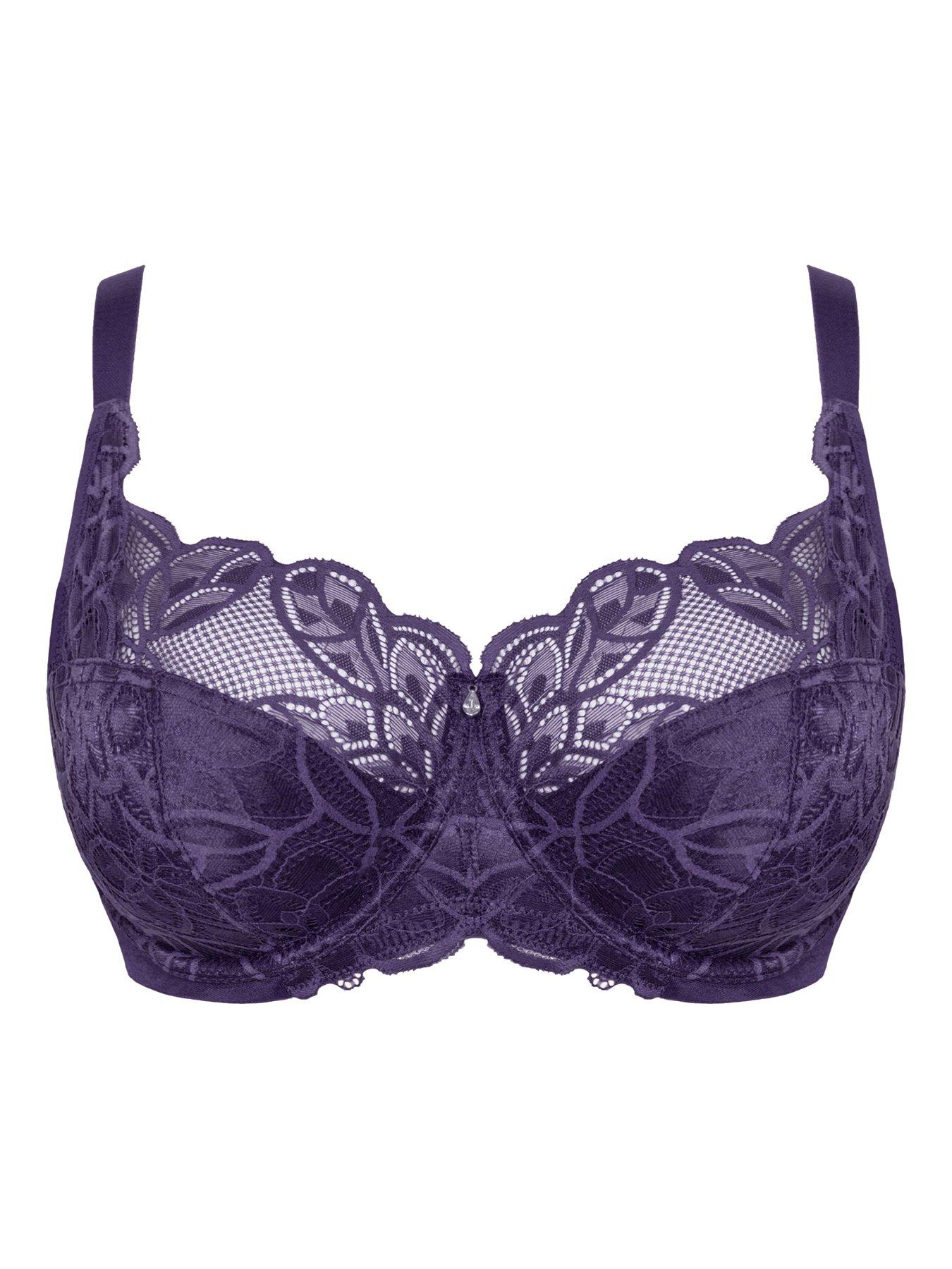  image of curvy-kate-lovelace-full-cup-side-support-bra-deep-purple