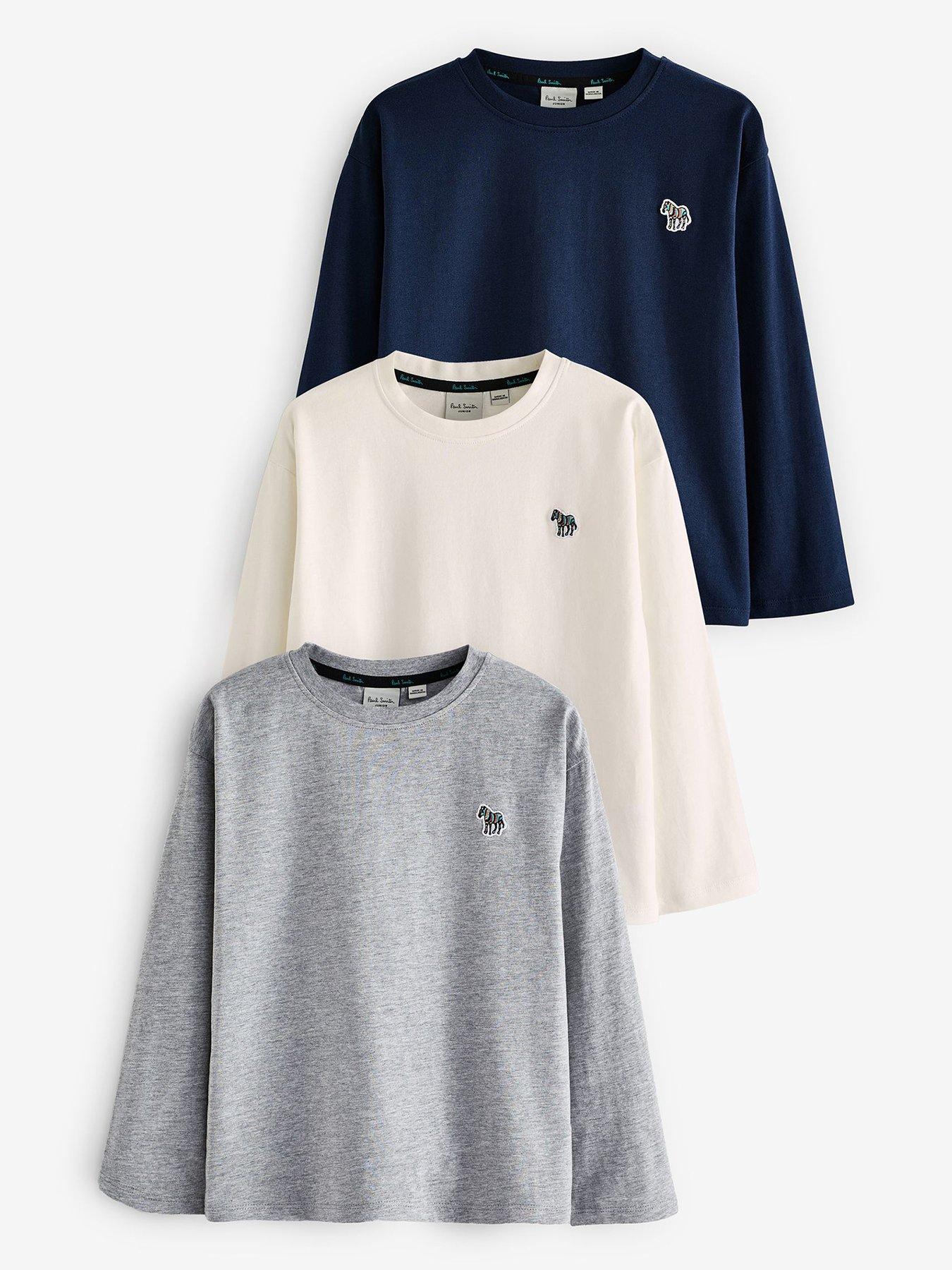 undefined Boys 3 Pack Long Sleeved T-shirts - Multi