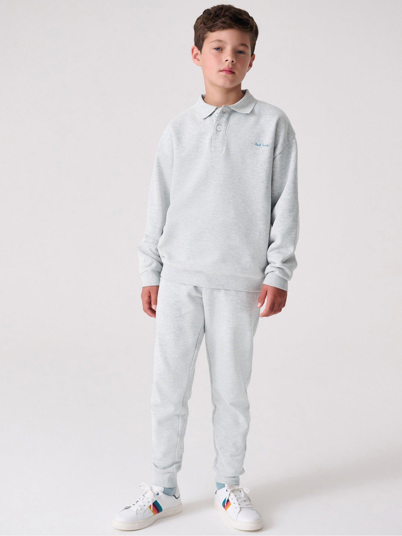 undefined Boys Polo Sweat Set - Grey