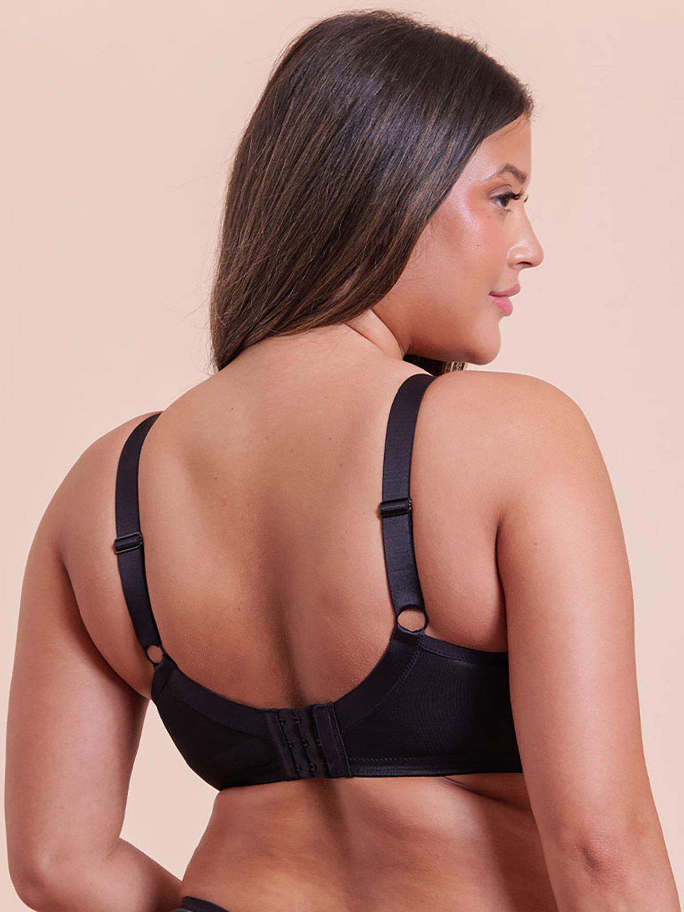  image of curvy-kate-spotlight-full-cup-side-support-bra-black