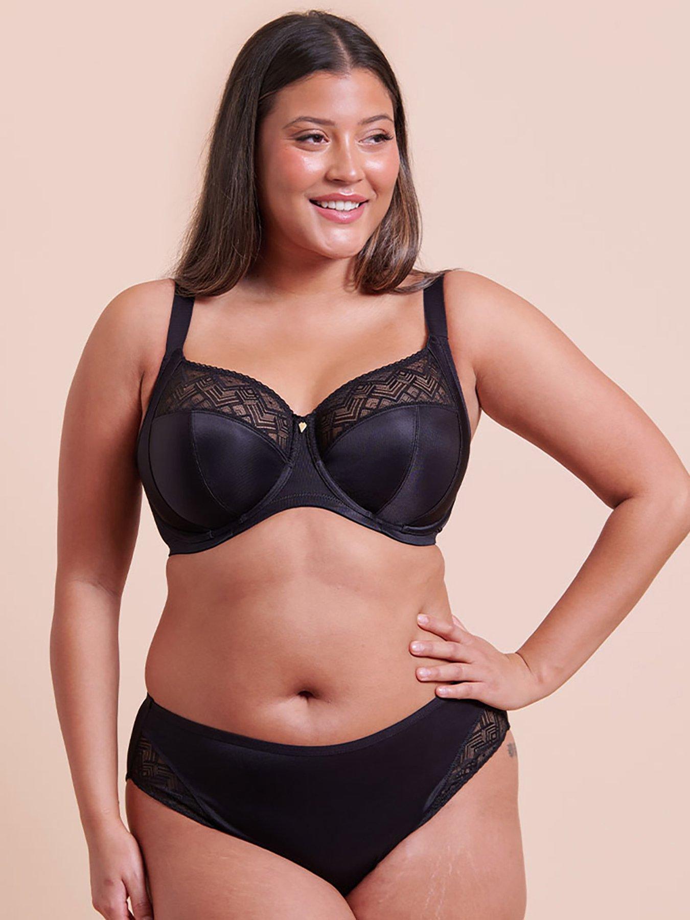  image of curvy-kate-spotlight-full-cup-side-support-bra-black