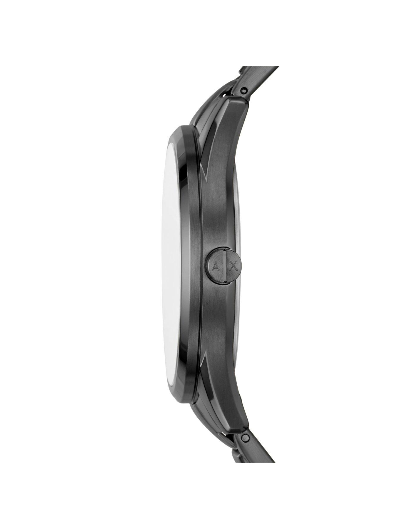 Image 4 of 7 of Armani Exchange Men's Multifunction, Stainless Steel Watch And Bracelet Set, Ax7154 - Black