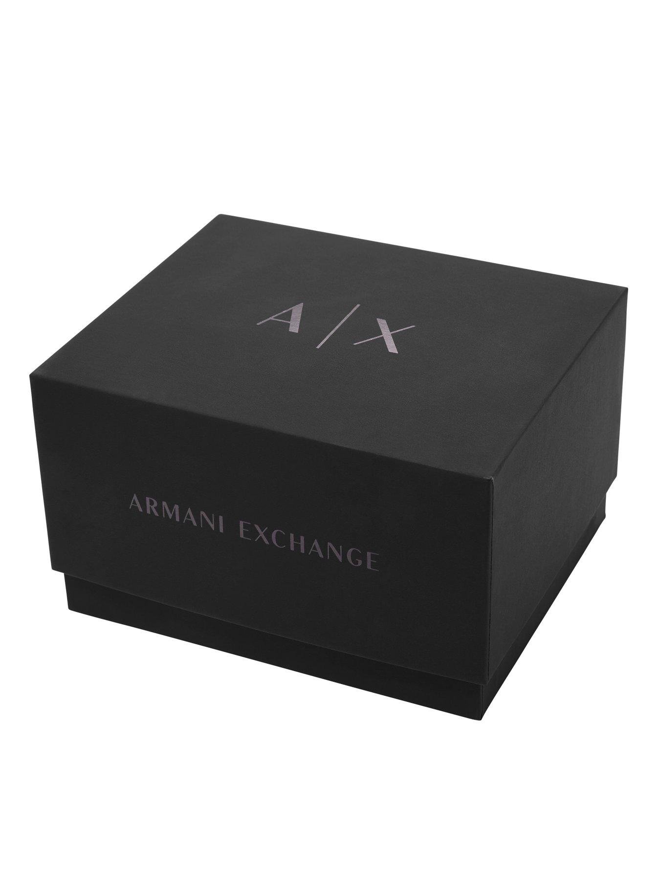 Image 7 of 7 of Armani Exchange Men's Multifunction, Stainless Steel Watch And Bracelet Set, Ax7154 - Black