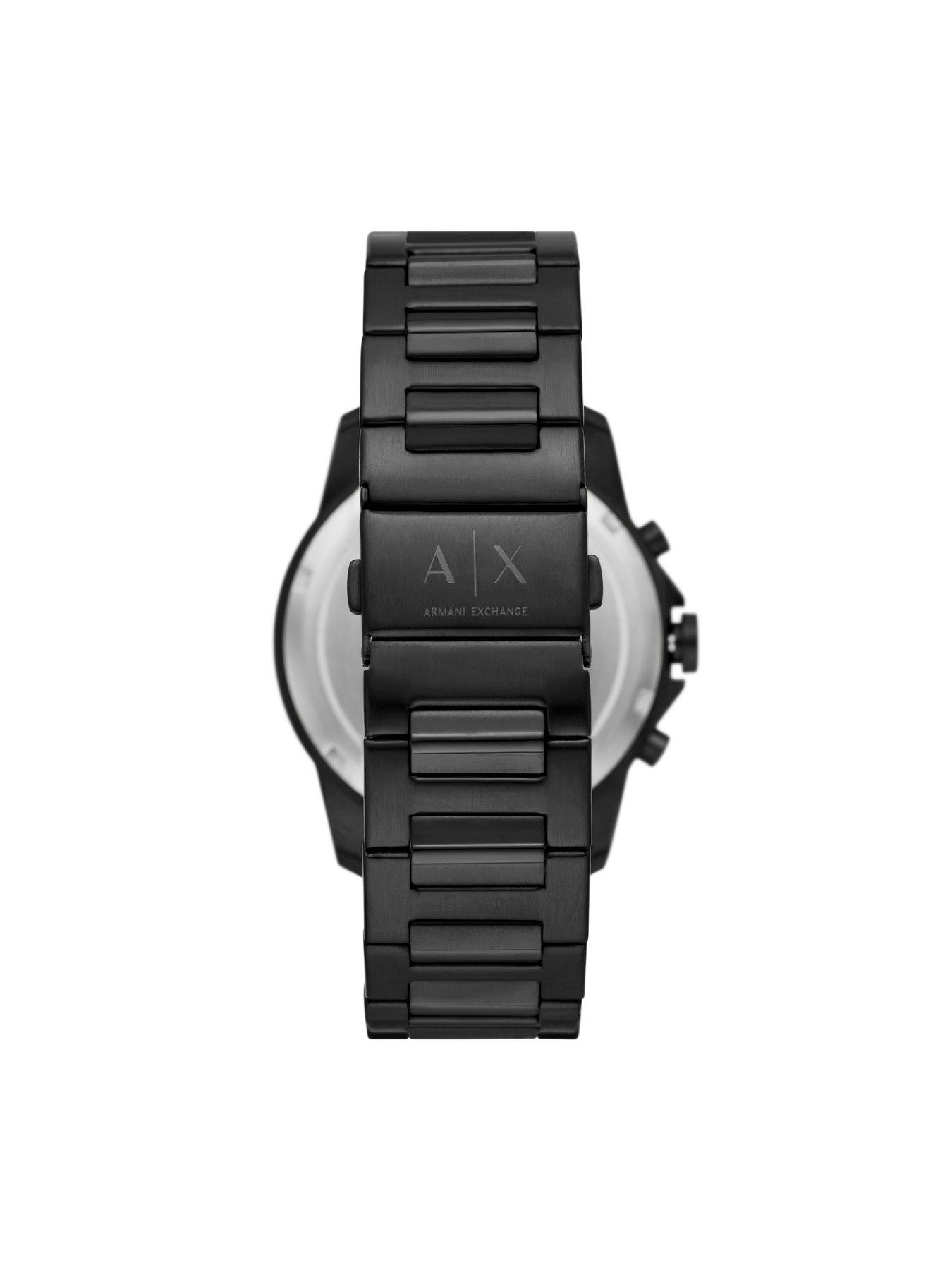 Image 5 of 7 of Armani Exchange Men's Chronograph Stainless Steel Watch And Bracelet Set, Ax7163 - Black