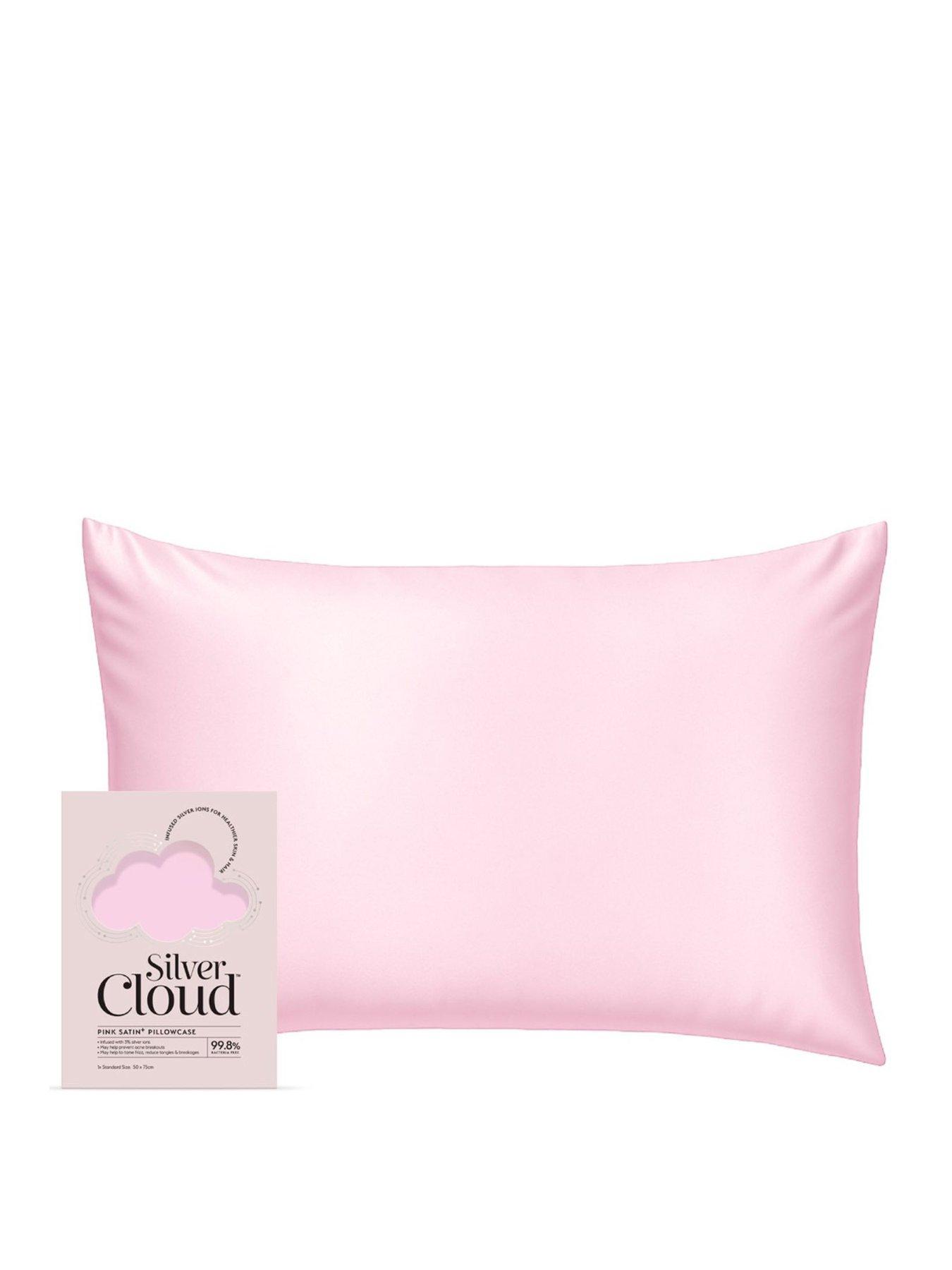 Image 1 of 5 of Silver Cloud Pink Satin Pillowcase Infused with Silver Ions