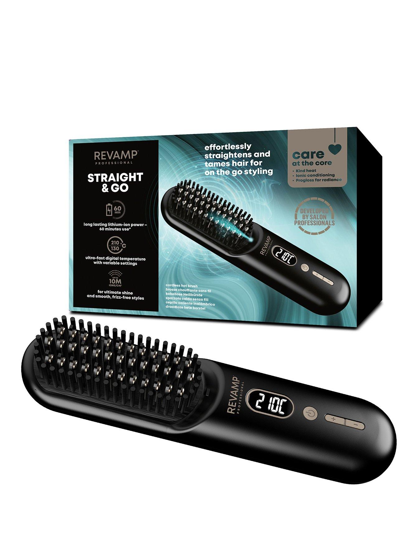 Image 1 of 8 of Revamp Straight &amp; Go Ionic Cordless Straightening and Smoothing Hot Brush