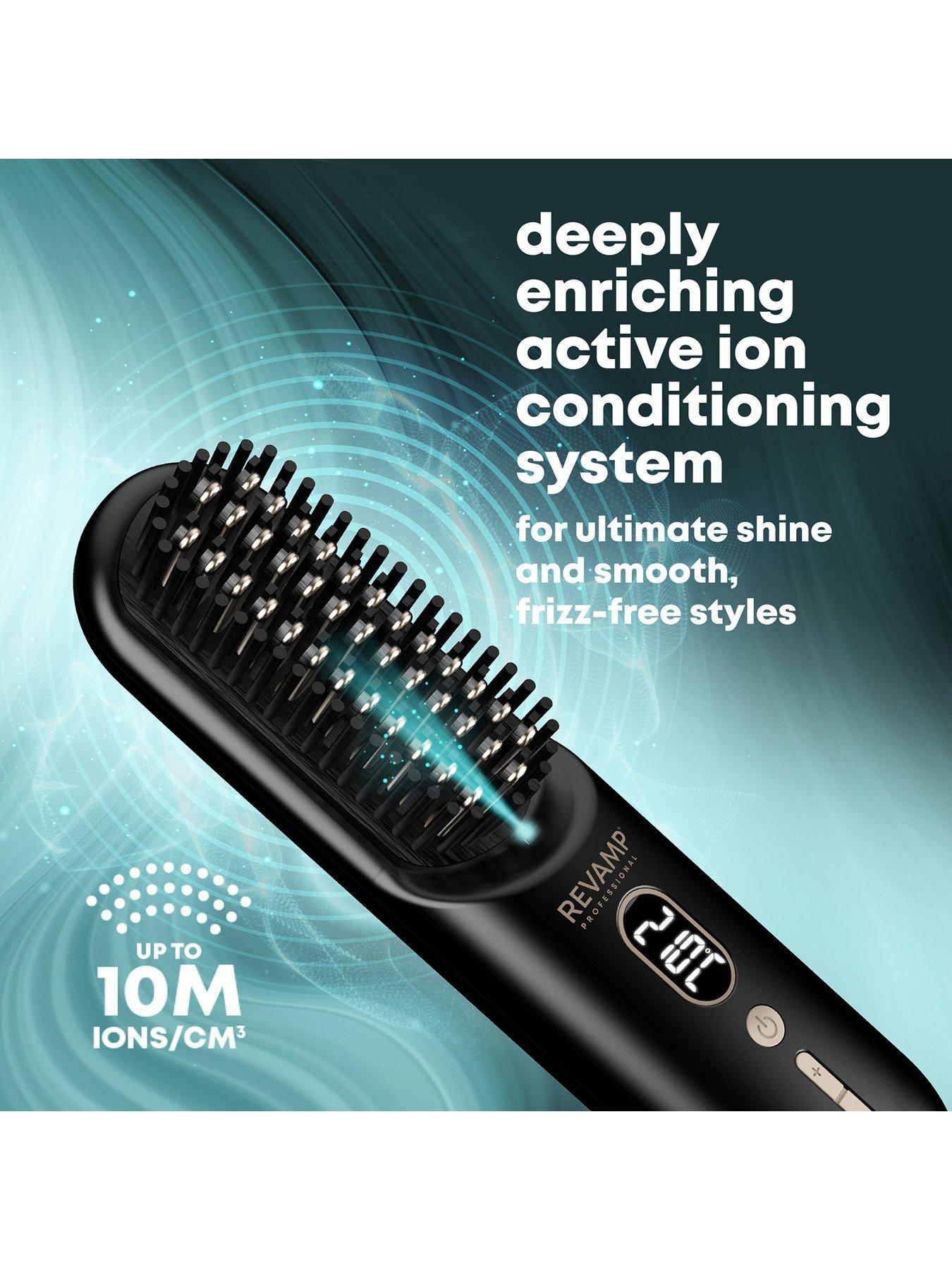 Image 3 of 8 of Revamp Straight &amp; Go Ionic Cordless Straightening and Smoothing Hot Brush