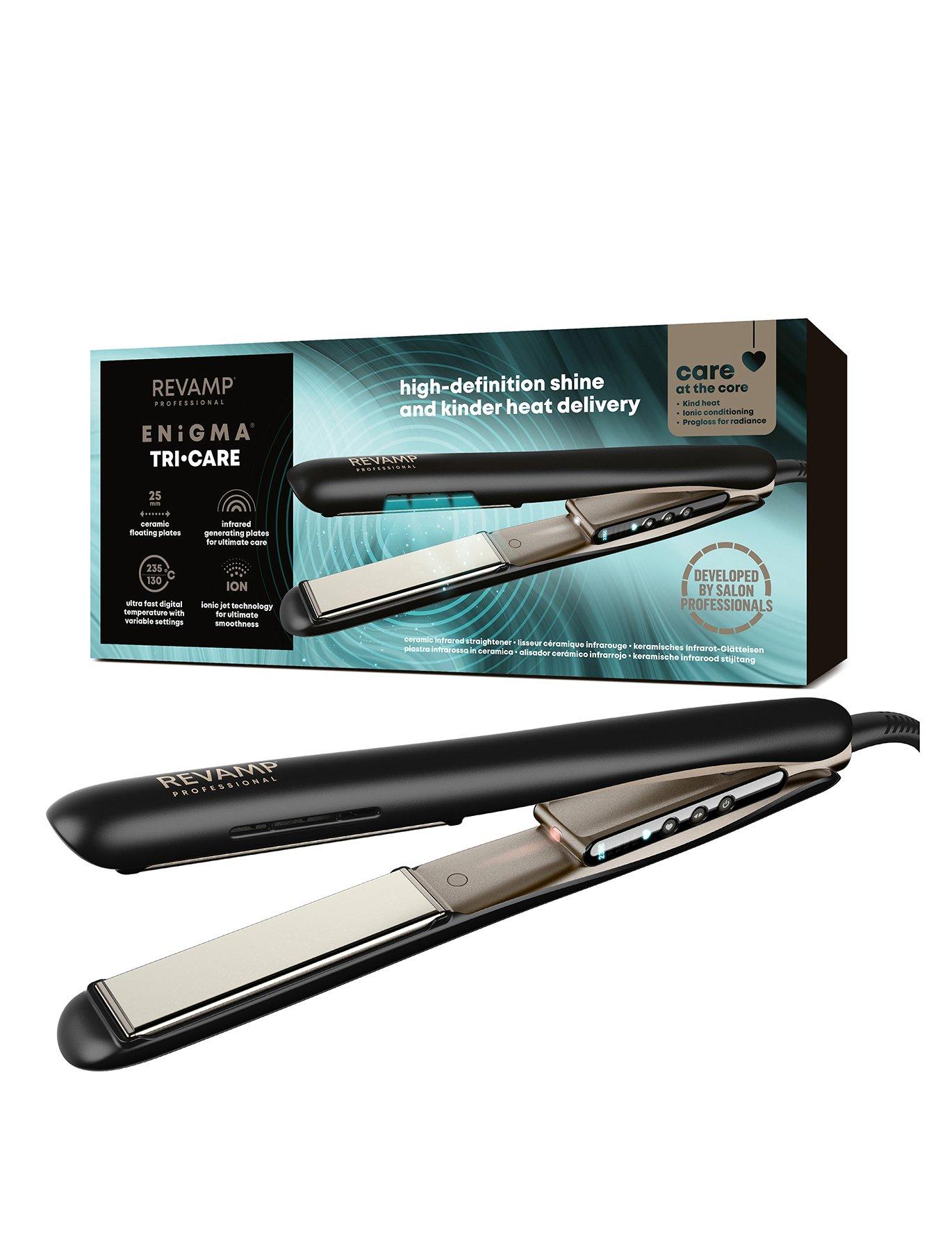 front image of revamp-tri-care-ceramic-infrared-straightener